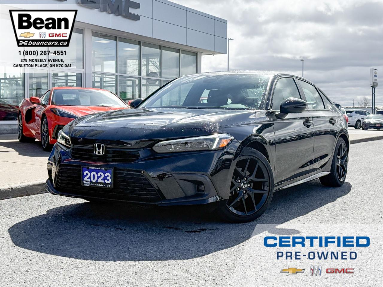 Used 2023 Honda Civic Sport 2.0L 4 CYL WITH REMOTE START/ENTRY, HEATED SEATS, HEATED STEERING WHEEL, SUNROOF, REAR VISION CAMERA, APPLE CARPLAY AND ANDROID AUTO for sale in Carleton Place, ON