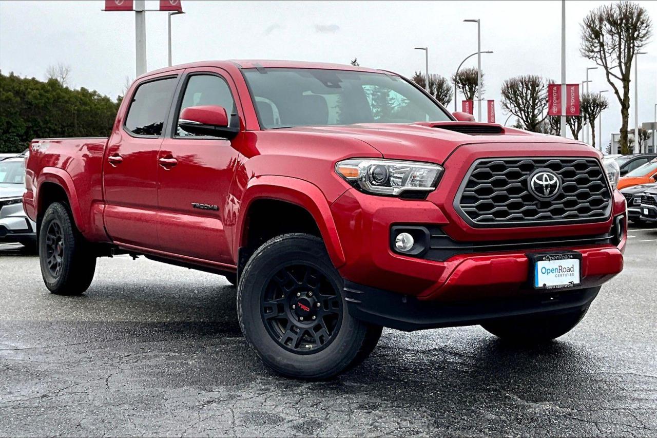 Experience adventure and style with this 2020 Toyota Tacoma TRD Sport Premium! This rugged yet refined pickup stands out with its bold hood scoop, 17-inch alloy wheels, and color-keyed exterior accents, while the premium interior offers heated leather seats, a power moonroof, and advanced tech like a premium JBL sound system and a large 8-inch touchscreen with Apple CarPlay and Android Auto. The TRD Sport Premium trim adds a touch of luxury to Tacomas legendary reliability and off-road capability. Dont miss out! Schedule your test drive today and feel the difference!   At OpenRoad Toyota Abbotsford, we take the stress out of buying a used car by providing you with our TruePrice from the start! You will have peace of mind knowing you got our best price up-front, without the hassle of negotiating.  All OpenRoad Certified pre-owned vehicles must pass an extremely thorough 153-point safety inspection for your peace of mind. All vehicles will have a Carfax verified history report, as well as a safety inspection report and breakdown of all work performed. We pride ourselves in our transparency, and wish to provide you with all the info you need to be confident in your vehicle purchase. Give us a call or visit our showroom at 30210 Automall Dr in Abbotsford, BC!   List Price subject to $499 Documentation Fee, $499 Lease/Finance Fee, and applicable taxes. Dealer #40643