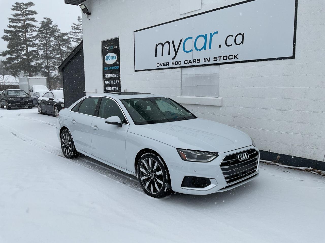 Used 2023 Audi A4 45 Komfort 2L KOMFORT AWD!!!  SUNRROF. HEATED SEATS. LEATHER. BACKUP CAM. A/C. CRUISE. PWR GROUP. KEYLESS ENTRY for sale in Kingston, ON