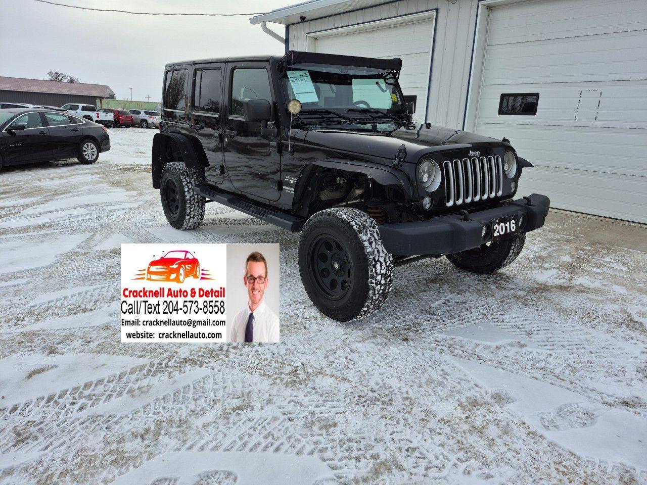 Used 2016 Jeep Wrangler UNLIMITED 4WD 4DR SAHARA for sale in Carberry, MB