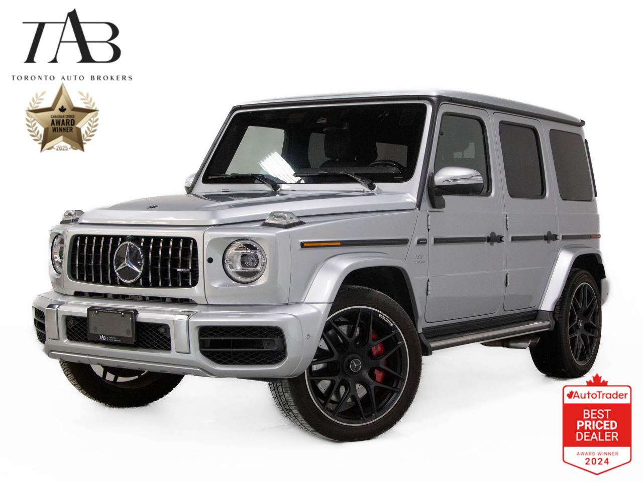 This beautiful 2022 Mercedes-Benz G-Class AMG G 63 is a Local Ontario vehicle with remaining manufacturer warranty until August 29, 2026, or up to 80,000 km. Combining iconic design with high-performance engineering, this luxury SUV features a handcrafted 4.0L Bi-Turbo V8 engine, advanced off-road capabilities, and a meticulously crafted interior with premium materials. The Burmester sound system, diamond-stitched leather, and cutting-edge technology ensure an unparalleled driving experience.

Key Features Include:

Exclusive Package - $5,000
G manufaktur Diamond Package - $5,000
22" AMG Crossspoke Wheels - $2,500
Green Levy Tax - $3,000
G manufaktur Black Piano Lacquer - $1,000
Burmester Premium Sound System
22-inch Alloy Wheels
Heated & Ventilated Front Seats
Heated Rear Seats
Heated Windshield
Surround-View Camera System
Adaptive Cruise Control
Blind Spot Monitoring
Lane Keeping Assist
Hard Drive Navigation System
Apple CarPlay & Android Auto
Wireless Charging
AMG Performance Exhaust
Panoramic Sunroof
Trailer Hitch

NOW OFFERING 3 MONTH DEFERRED FINANCING PAYMENTS ON APPROVED CREDIT. 

WE OFFER THE BEST FINANCE RATES, AND DONT CHARGE ANY FINANCING FEE 

Looking for a top-rated pre-owned luxury car dealership in the GTA? Look no further than Toronto Auto Brokers (TAB)! Were proud to have won multiple awards, including the 2024 AutoTrader Best Priced Dealer, the 2024 CarGurus Award, the 2025 Top Choice Award, the 2025 Canadian Choice Award, the 2024 Three Best Rated Dealer Award, and many more!

With 30 years of experience serving the Greater Toronto Area, TAB is a respected and trusted name in the pre-owned luxury car industry. Our 30,000 sq.Ft indoor showroom is home to a wide range of luxury vehicles from top brands like BMW, Mercedes-Benz, Audi, Porsche, Land Rover, Jaguar, Aston Martin, Bentley, Maserati, and more. And we dont just serve the GTA, were proud to offer our services to all cities in Canada, including Vancouver, Montreal, Calgary, Edmonton, Winnipeg, Saskatchewan, Halifax, and more.

At TAB, were committed to providing a no-pressure environment and honest work ethics. As a family-owned and operated business, we treat every customer like family and ensure that every interaction is a positive one. Come experience the TAB Lifestyle at its truest form, luxury car buying has never been more enjoyable and exciting!

We offer a variety of services to make your purchase experience as easy and stress-free as possible. From competitive and simple financing and leasing options to extended warranties, aftermarket services, and full history reports on every vehicle, we have everything you need to make an informed decision. We welcome every trade, even if youre just looking to sell your car without buying, and when it comes to financing or leasing, we offer same day approvals, with access to over 50 lenders, including all of the banks in Canada. Feel free to check out your own Equifax credit score without affecting your credit score, simply click on the Equifax tab above and see if you qualify.

So if youre looking for a luxury pre-owned car dealership in Toronto, look no further than TAB! We proudly serve the GTA, including Toronto, Etobicoke, Woodbridge, North York, York Region, Vaughan, Thornhill, Richmond Hill, Mississauga, Scarborough, Markham, Oshawa, Peteborough, Hamilton, Newmarket, Orangeville, Aurora, Brantford, Barrie, Kitchener, Niagara Falls, Oakville, Cambridge, Kitchener, Waterloo, Guelph, London, Windsor, Orillia, Pickering, Ajax, Whitby, Durham, Cobourg, Belleville, Kingston, Ottawa, Montreal, Vancouver, Winnipeg, Calgary, Edmonton, Regina, Halifax, and more.

Call us today or visit our website to learn more about our inventory and services. And remember, all prices exclude applicable taxes and licensing, and vehicles can be certified at an additional cost of $799.