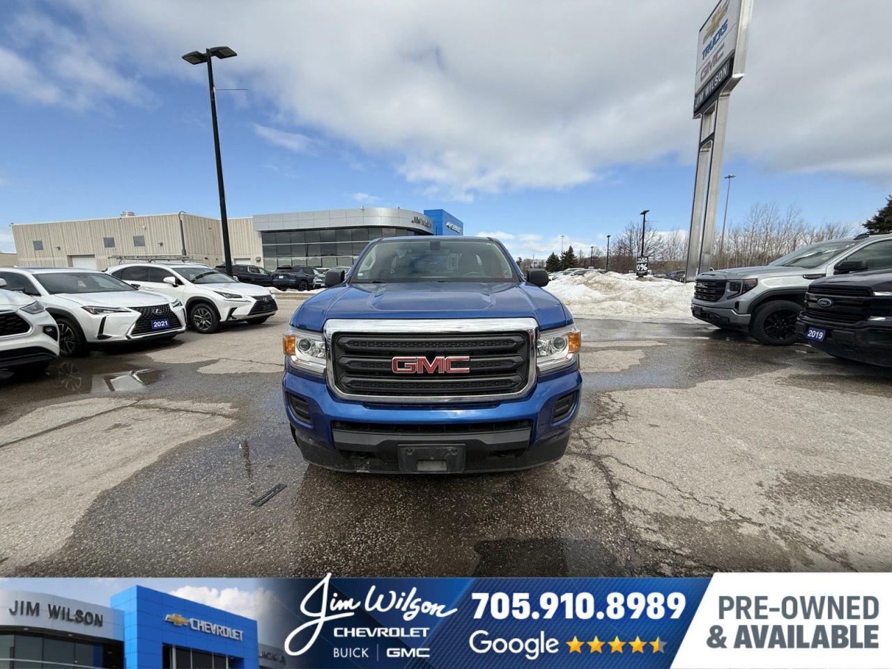 The 2019 GMC Canyon 4WD is a robust and versatile pickup truck designed to meet the demands of Canadian drivers. This vehicle is equipped with a range of features that enhance both comfort and performance. Key attributes include remote start, heated front and rear seats, a heated steering wheel, and dual-zone climate control. The advanced drivetrain system is suited for various weather and road conditions, making it an ideal choice for those who need reliability in diverse environments.

The GMC Canyons interior is designed to provide a comfortable and connected driving experience. It features an infotainment system with Apple CarPlay and Android Auto, ensuring seamless integration with your devices. Safety features include a comprehensive airbag system, hill descent control, and a rear camera for enhanced visibility. The vehicles robust build and advanced safety features provide peace of mind on the road.

For those who enjoy the outdoors or require a vehicle for heavy-duty tasks, the GMC Canyon offers impressive capabilities. Its 3.6L V6 engine delivers substantial power, making it well-suited for towing and hauling. The 4WD system ensures stability and traction, whether navigating rough terrain or driving in inclement weather.

At Jim Wilson Chevrolet Buick GMC, this 2019 GMC Canyon 4WD is available for those seeking a reliable and feature-rich pickup truck. With its powerful engine, advanced drivetrain, and comfortable interior, it is an excellent choice for both personal and professional use.

Specifications:
- Engine: Gas V6, 3.6L displacement
- Horsepower: 308 hp @ 6800 rpm
- Torque: 275 Nm @ 4000 rpm
- Transmission: 8-Speed Automatic
- Drive Type: Four Wheel Drive
- Towing Capacity: Up to 3450 kg (7600 lbs)
- Fuel Economy: City: 14 L/100 km, Highway: 10 L/100 km
- Interior Features: Heated front and rear seats, heated steering wheel, dual-zone climate control, remote start
- Technology: Infotainment system with Apple CarPlay and Android Auto, rear camera
- Safety Features: Comprehensive airbag system, hill descent control, rear camera
- Body Style: Extended Cab Pickup
- Fuel System: Gasoline with Direct Injection Aspiration
- Dimensions: Length: 5395 mm, Width: 1887 mm, Height: 1788 mm
- Curb Weight: Approximately 4069 kg
- Warranty: Comprehensive warranty available upon purchase.