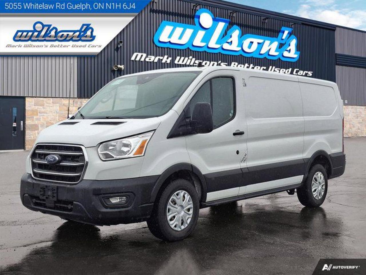 Look at this certified 2020 Ford Transit Cargo Van Cargo Low Roof 130 | 3.5L EcoBoost | HD Tow Pkg | Rear Camera | and More !. Its Automatic transmission and 3.5 L engine will keep you going. This Ford Transit Cargo Van features the following options: Tow Package, Reverse Camera, Air Conditioning, Tilt Steering Wheel, Steering Radio Controls, Power Windows, Power Locks, Power Mirrors, and ENGINE: 3.5L ECOBOOST V6 -inc: auto start-stop technology. See it for yourself at Mark Wilsons Better Used Cars, 5055 Whitelaw Road, Guelph, ON N1H 6J4.60+ years of World Class Service!450+ Live Market Priced VEHICLES! ONE MASSIVE LOCATION!Free Local Delivery Available!FINANCING! - Better than bank rates! 6 Months No Payments available on approved credit OAC. Zero Down Available. We have expert licensed credit specialists to secure the best possible rate for you and keep you on budget ! We are your financing broker, let us do all the leg work on your behalf! Click the RED Apply for Financing button to the right to get started or drop in today!BAD CREDIT APPROVED HERE! - You dont need perfect credit to get a vehicle loan at Mark Wilsons Better Used Cars! We have a dedicated licensed team of credit rebuilding experts on hand to help you get the car of your dreams!WE LOVE TRADE-INS! - Top dollar trade-in values!SELL us your car even if you dont buy ours! HISTORY: Free Carfax report included.Certification included! No shady fees for safety!EXTENDED WARRANTY: Available30 DAY WARRANTY INCLUDED: 30 Days, or 3,000 km (mechanical items only). No Claim Limit (abuse not covered)5 Day Exchange Privilege! *(Some conditions apply)CASH PRICES SHOWN: Excluding HST and Licensing Fees.2019 - 2024 vehicles may be daily rentals. Please inquire with your Salesperson.We have made every reasonable attempt to ensure options are correct but please verify with your sales professional