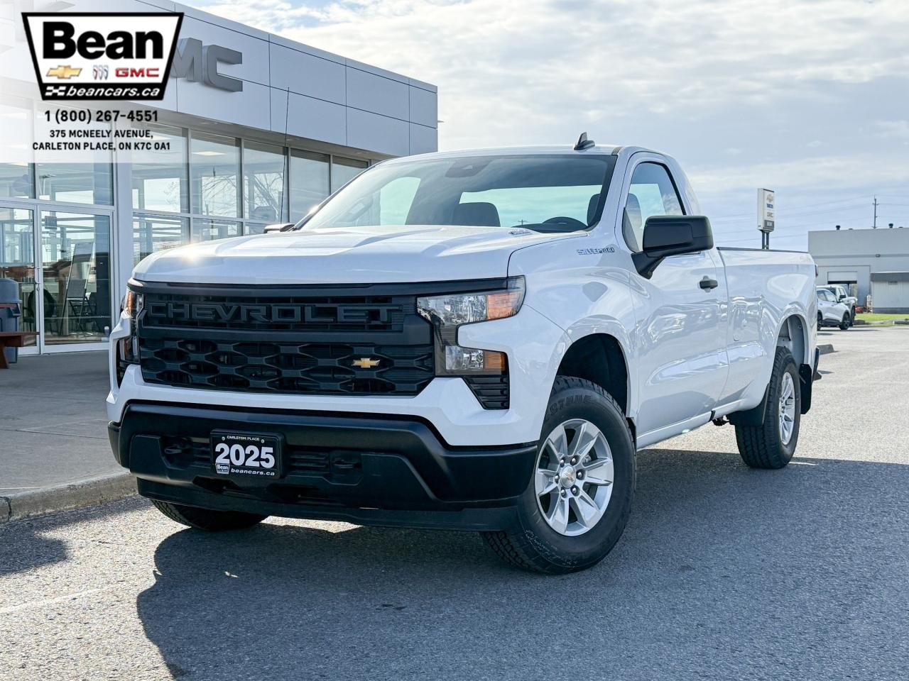 New 2025 Chevrolet Silverado 1500 Work Truck 2.7L 4 CYL WITH REMOTE ENTRY, HITCH GUIDANCE, HD REAR VISION CAMERA, ANDROID AUTO AND APPLE CARPLAY for sale in Carleton Place, ON
