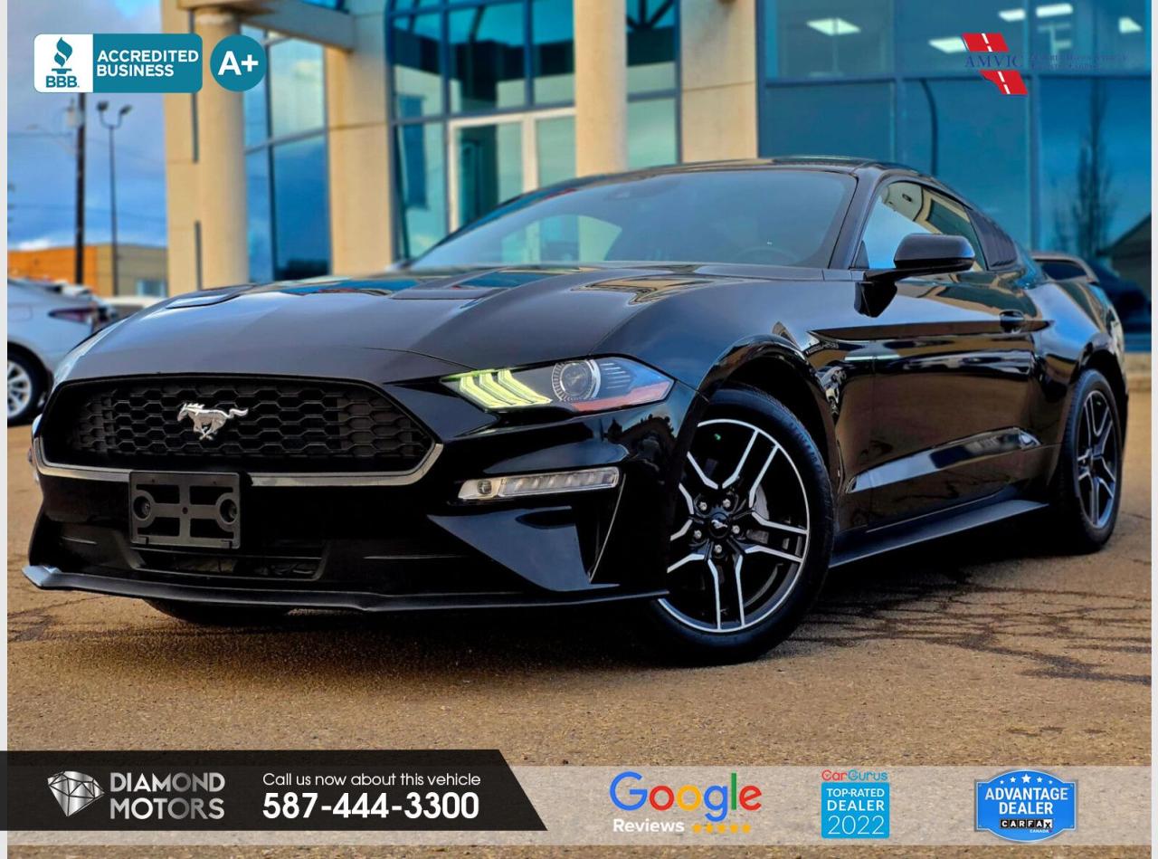 Just Arrived 2018 Ford Mustang EcoBoost Premium Fastback Black has 117,357 KM on it. 2.3L 4 Cylinder Engine engine, Rear-Wheel Drive, Automatic transmission, 5 Seater passengers, on special price for . <br/> <br/>  <br/> Book your appointment today for Test Drive. We offer contactless Test drives & Virtual Walkarounds. Stock Number: 25027 <br/> <br/>  <br/> At Diamond Motors, we are dedicated to providing you with an outstanding car-buying experience, offering quality pre-owned vehicles at prices that fit your budget. Our transparent and honest approach means you can expect straightforward guidance without any high-pressure sales tactics. We believe in building lasting relationships with our customers by offering personalized service tailored to your needs. From the moment you step onto our lot, our team is here to support you every step of the way, ensuring you leave confident in your decision. Trust, integrity, and customer satisfaction are the foundation of everything we do. <br/> <br/>  <br/> Why choose us? <br/>  <br/> Certified Pre-Owned Vehicles <br/> Family Owned & Operated <br/> Finance Available <br/> Extended Warranty <br/> Vehicles Priced to Sell <br/> No Pressure Environment <br/> Inspection & Carfax Report <br/> Professionally Detailed Vehicles <br/> Full Disclosure Guaranteed <br/> AMVIC Licensed <br/> BBB Accredited Business <br/> CarGurus Top-rated Dealer 2022 & 2024 <br/> <br/>  <br/> Phone to schedule an appointment @ 587-444-3300 or simply browse our inventory online www.diamondmotors.ca or come and see us at our location at <br/> 3403 93 street NW, Edmonton, T6E 6A4 <br/> <br/>  <br/> To view the rest of our inventory: <br/> www.diamondmotors.ca/inventory <br/> <br/>  <br/> All vehicle features must be confirmed by the buyer before purchase to confirm accuracy. All vehicles have an inspection work order and accompanying Mechanical fitness assessment. All vehicles will also have a Carproof report to confirm vehicle history, accident history, salvage or stolen status, and jurisdiction report. <br/>