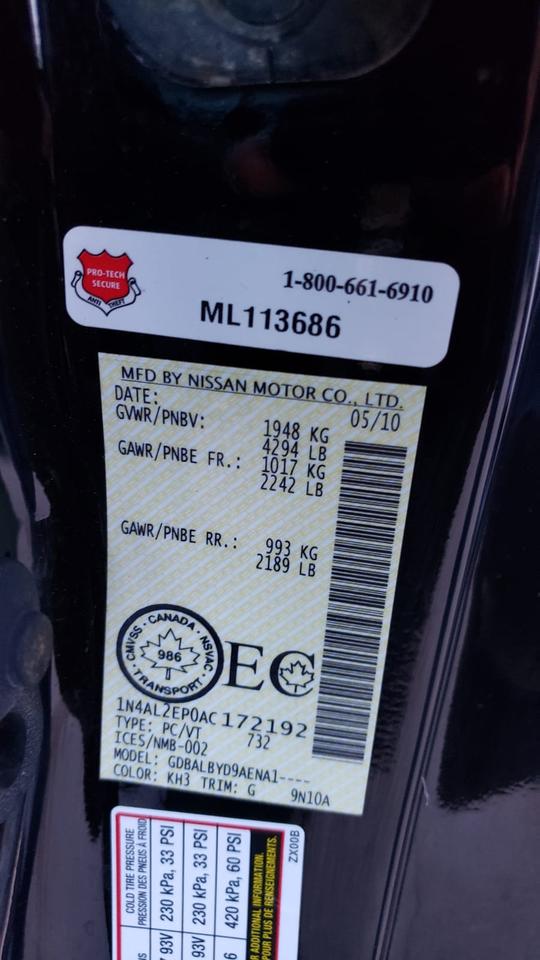 2010 Nissan Altima 2.5 S Photo