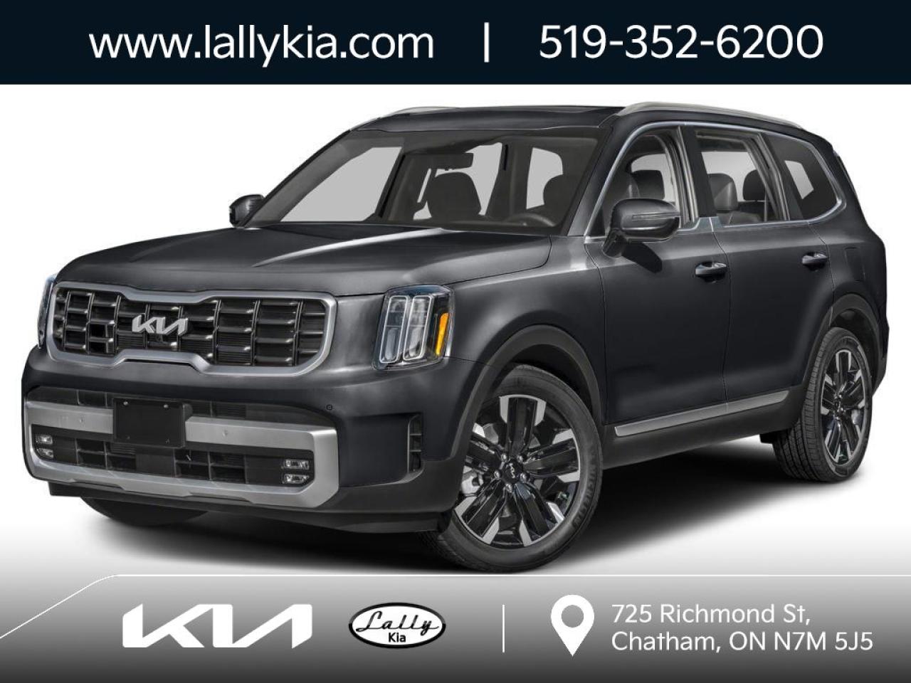 New 2025 Kia Telluride SX Limited AWD|SX LIMITED|NAPPA LEATHER SEATS|DUAL PANEL SUNROOF|HEATED AND AIR COOLED FRONT AND REAR SEATS|REMOTE CAR STARTER|NAVIGATION|HEATED STEERING WHEEL|SMART POWER LIFTGATE|HARMON KARDAN PREMIUM AUDIO for sale in Chatham, ON