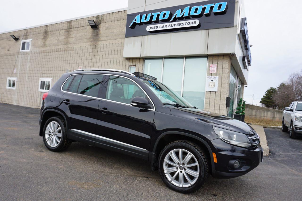 <div>*SAFETY INCLUDED*22 DETAILED SERVICE RECORDS*LOCAL ONATRIO CAR*ACCIDENT FREE<span>*</span><span> </span><span>Nice Clean Volkswagen Tiguan</span><span> </span><span>4Motion/AWD 2.0L 4 Cylinders With Automatic Transmission. Black on Black Leather Interior. Fully Loaded with: Power Door Locks, Power Windows, and Power Heated Mirror, CD/AUX, AC, Alloys, Back Up Camera, Leather Heated Seats, Bluetooth, Fog Light, Push To Start, Alloys, Steering Mounted Controls, Side Turning Signal, Roof Rack, AND ALL THE POWER OPTIONS </span></div><br /><div><span>-------------------------------------------------</span><br><span>Financing options are available start from 6.99% with $0 Down payment O.A.C.</span><br><span>-------------------------------------------------</span><br><span>SAFETY CERTIFICATION INCLUDED*** Vehicle comes with: Safety Certification, and Car Fax Report ALL INCLUDED!! At no extra cost to you!! Dont miss this opportunity to own a high-quality, pre-owned vehicle. </span><br><span>-------------------------------------------------</span><br><span>Additionally, our vehicles qualify for up to 4 years of extended warranty. Please speak to your sales representative for more information.</span><br><span>-------------------------------------------------</span><br><span>We are open Monday to Saturday from 10am - 6pm, Sundays Closed.</span><br><span>-------------------------------------------------</span><br><span>We also welcome trade-ins, with on-site buyers available to estimate your vehicle on the same day.</span><br><span>-------------------------------------------------</span><br><span>Visit us at 3219 Harvester Road, Burlington, L7N 3N8 or call us at Nine O Five-281-2255 for more information.</span><br><span>------------------------------------------------</span><br><span>Check our inventory at www automotoinc ca</span></div>