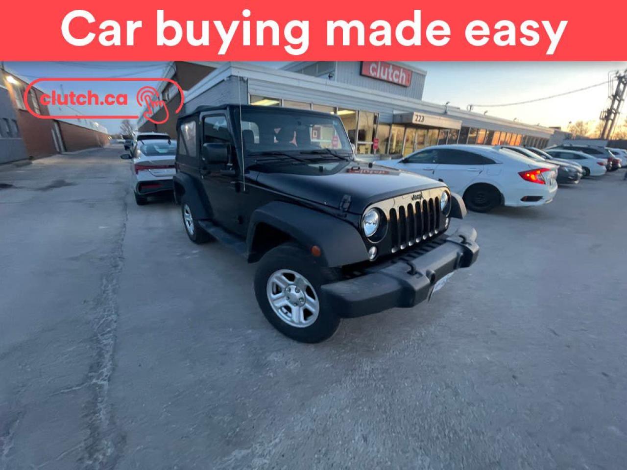 Used 2016 Jeep Wrangler Sport 4WD w/ Cruise Control, A/C, Aux for sale in Toronto, ON