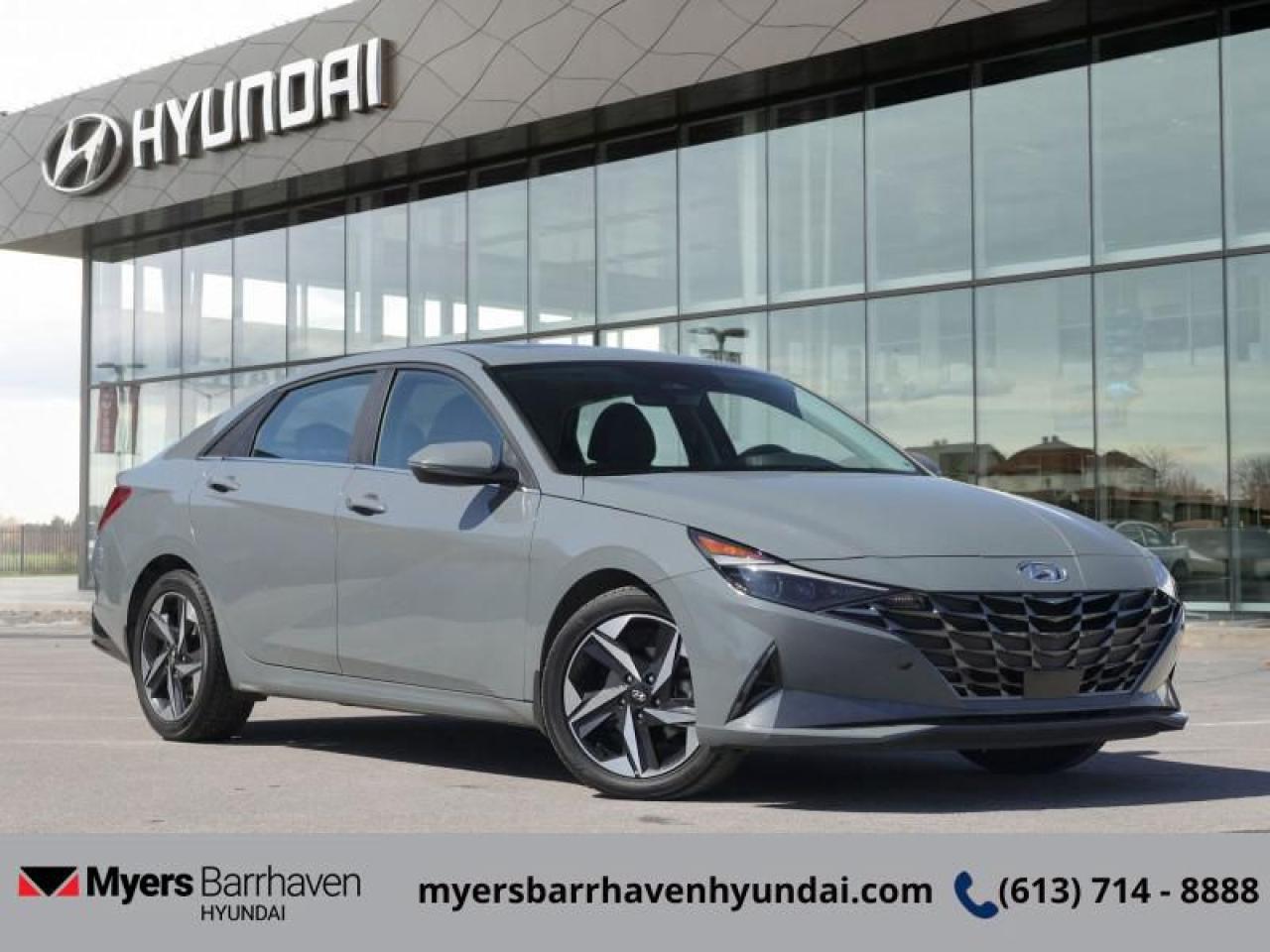 <b>Low Mileage, Leather Seats,  Sunroof,  Navigation,  Premium Audio,  Wi-Fi!</b><br> <br>  Compare at $25692 - Our Price is just $24944! <br> <br>   This 2022 Elantra is bringing the classic sedan back with bold, edgy, forward-thinking design. This  2022 Hyundai Elantra is for sale today. <br> <br>This 2022 Elantra was made to be the sharpest compact sedan on the road. With tons of technology packed into the spacious and comfortable interior, along with bold and edgy styling inside and out, this family sedan makes the unexpected your daily driver. This low mileage  sedan has just 27,956 kms. Its  gray in colour  . It has an automatic transmission and is powered by a  147HP 2.0L 4 Cylinder Engine. <br> <br> Our Elantras trim level is Ultimate Tech. This Ultimate Elantra Tech takes infotainment and luxury to new levels with tech features like navigation, Bose Premium Audio System, Blue Link wi-fi, a parking distance warning, and even more surprises while style and comfort features like cloth and leather seats with red accent stitching, a sunroof, and chrome trim make your cabin a sanctuary. This Elantra is also equipped with an advanced safety suite including lane keep assist, forward and rear collision assist, driver monitoring, blind spot assist, and automatic highbeams. The incredible feature list continues with heated power seats for comfort while voice activated, touch screen infotainment including wireless connectivity with Android Auto, Apple CarPlay, and Bluetooth keeps you connected. Heated power side mirrors, proximity keyless entry with hands free cargo access, and a rear view camera make every day easier. This vehicle has been upgraded with the following features: Leather Seats,  Sunroof,  Navigation,  Premium Audio,  Wi-fi,  Heated Steering Wheel,  Lane Keep Assist. <br> <br/><br>*LIFETIME ENGINE TRANSMISSION WARRANTY NOT AVAILABLE ON VEHICLES WITH KMS EXCEEDING 140,000KM, VEHICLES 8 YEARS & OLDER, OR HIGHLINE BRAND VEHICLE(eg. BMW, INFINITI. CADILLAC, LEXUS...) o~o
