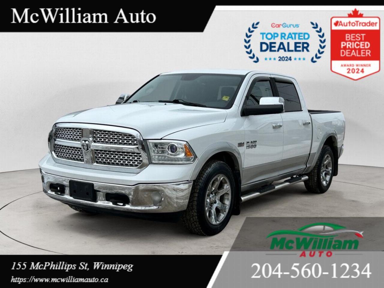Used 2013 RAM 1500 Laramie Crew Cab |HTD & A/C LTHR SEATS|RMT START|SUN ROOF| for sale in Winnipeg, MB