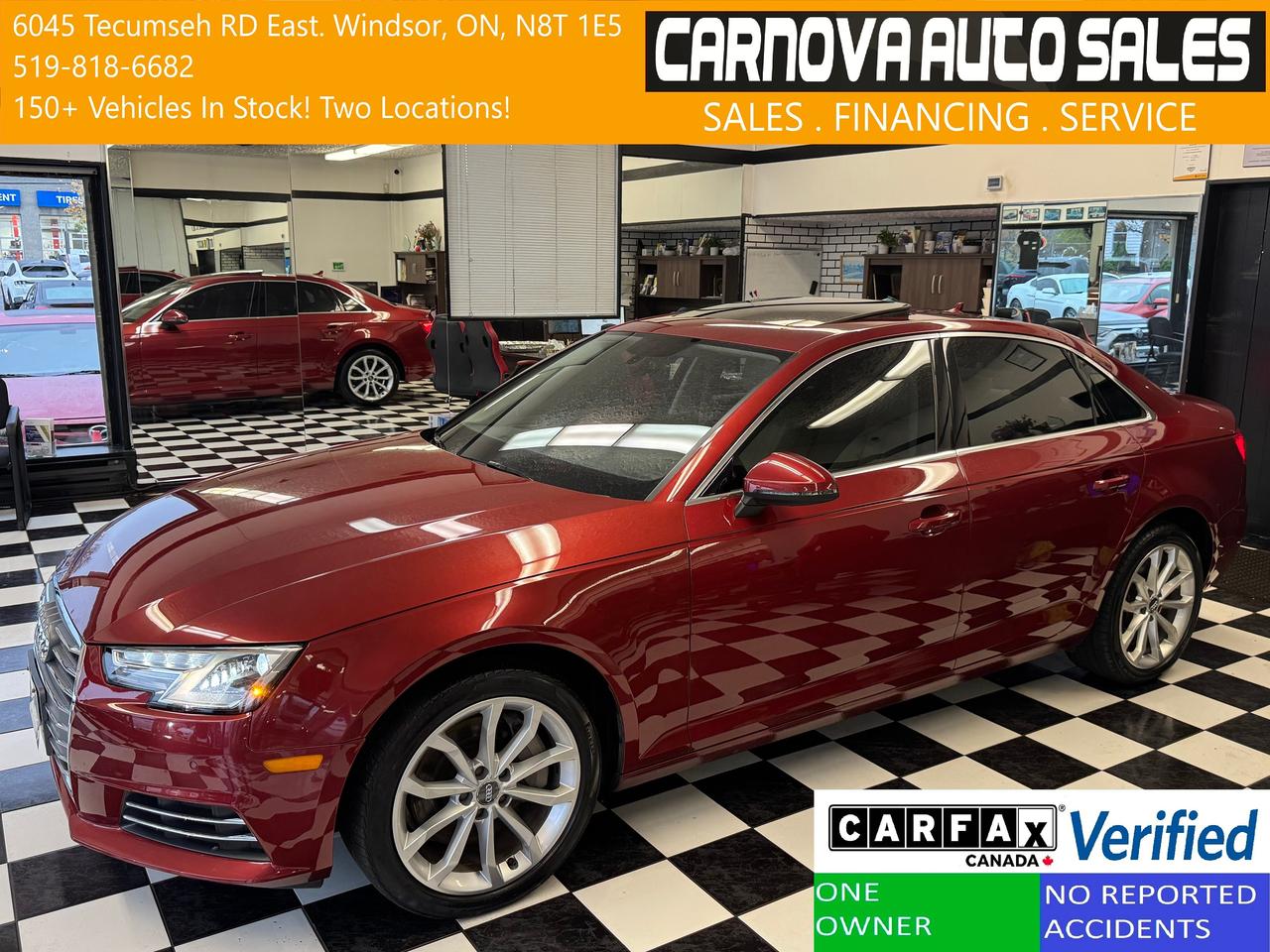 2017 Audi A4 PROGRESSIV AWD+New Brakes+Camera+Roof+CLEAN CARFAX Photo0