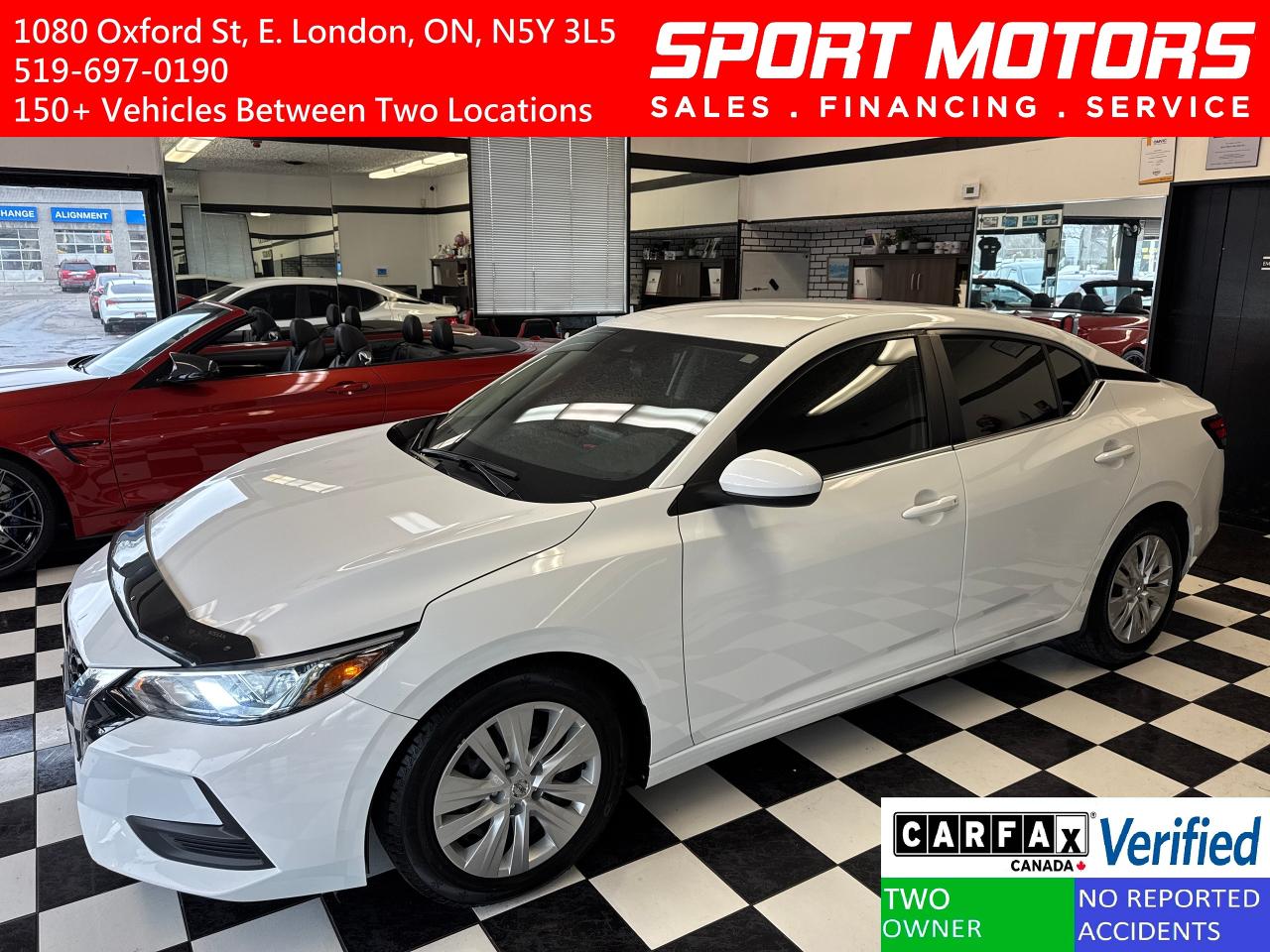 Used 2020 Nissan Sentra S+Camera+A/C+Bluetooth+CLEAN CARFAX+ACCIDENT FREE for sale in London, ON