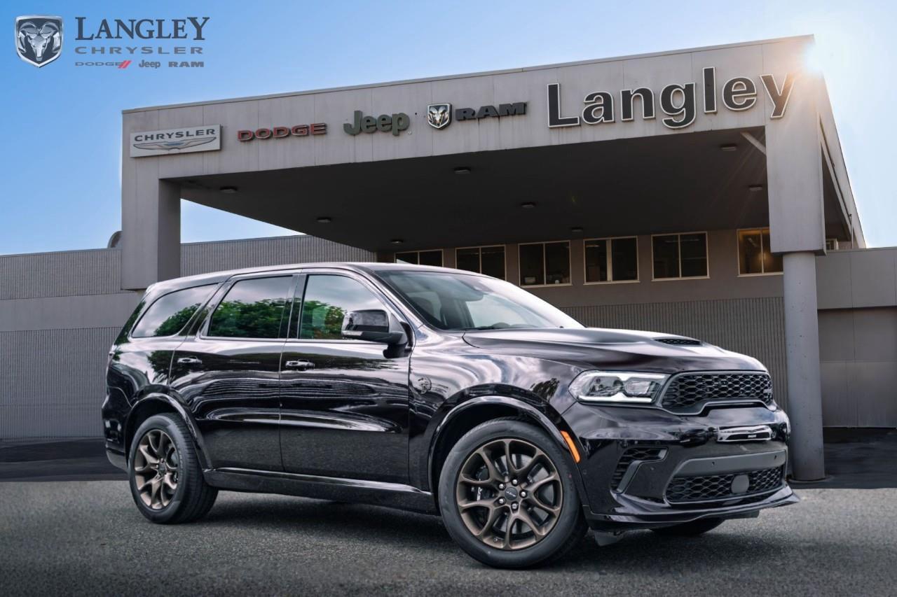 <p><strong>2025 Dodge Durango Hellcat</strong></p> <p>A high-performance SUV with extreme power.</p> <ul><li> <p>Supercharged 6.2L HEMI V8 engine (710 hp). </p> </li><li> <p>Blistering 0-100 km/h in 3.5 seconds. </p> </li><li> <p>Aggressive SRT Hellcat styling.</p> </li><li> <p>Best-in-class available towing capacity (up to 8,700 lbs). </p> </li></ul> <p>Come book a test drive at Langley Chrysler, conveniently located in Langley, British Columbia.</p> <p><strong>Scroll down to see the full list of options and features.</strong></p>*All new vehicle purchases are plus the PDI accessory installs and any price increases provided by the manufacturer. For trucks the accessories will include wheel locks, spray-in liners, and mud flaps. For all other vehicles, wheel locks are standard, other equipment may apply. Confirm with the dealer.

<p>*All prices are net of all manufacturer incentives and/or rebates and are subject to change by the manufacturer without notice. All prices plus applicable taxes, applicable environmental recovery charges, documentation of $599 and full tank of fuel surcharge of $76 if a full tank is chosen.<br />Other items available that are not included in the above price:<br />Tire & Rim Protection and Key fob insurance starting from $599<br />Service contracts (extended warranties) for up to 7 years and 200,000 kms starting from $599<br />Custom vehicle accessory packages, mudflaps and deflectors, tire and rim packages, lift kits, exhaust kits and tonneau covers, canopies and much more that can be added to your payment at time of purchase<br />Undercoating, rust modules, and full protection packages starting from $199<br />Flexible life, disability and critical illness insurances to protect portions of or the entire length of vehicle loan?im?im<br />Financing Fee of $500 when applicable<br />Prices shown are determined using the largest available rebates and incentives and may not qualify for special APR finance offers. See dealer for details. This is a limited time offer.</p>