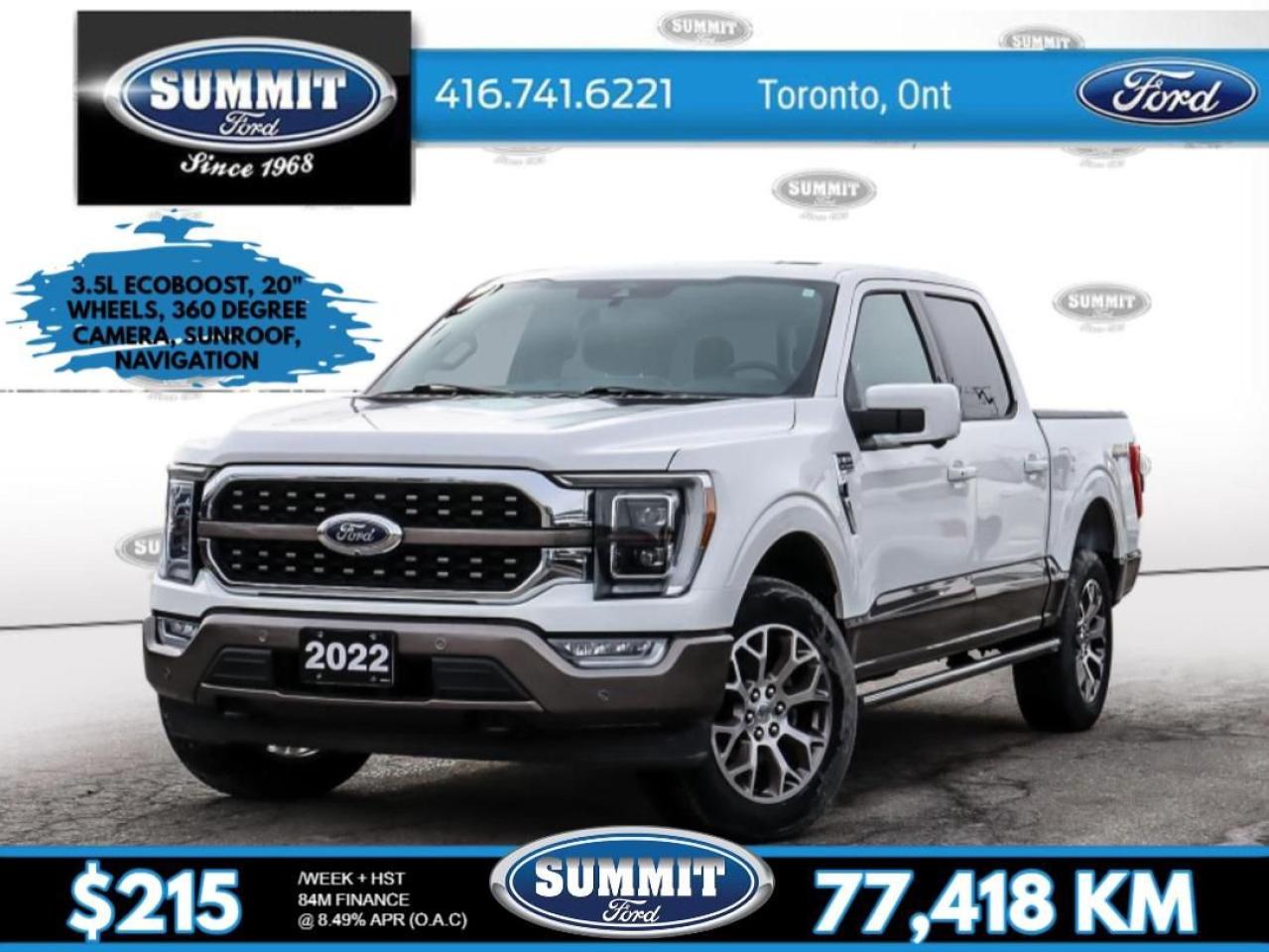 Used 2022 Ford F-150 King Ranch | 3.5 Eco | Roof | 360 Camera | Interior Work Surface | for sale in Etobicoke, ON