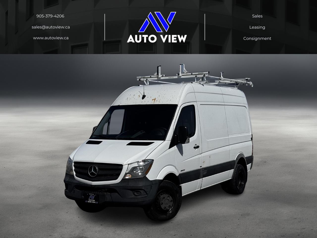 <p style=line-height: 1;>NEW ARRIVAL!!</p><p style=line-height: 1;>2016 Mercedes Benz Sprinter 3500 Dually 144!!</p><p style=line-height: 1;>**JUST CERTIFIED READY TO GO**</p><p style=line-height: 1;>**ERGO LADDER ROOF RACKS**</p><p style=line-height: 1;>3.0L V6 TURBO DIESEL MOTOR, REAR WHEEL DRIVE, AUTOMATIC TRANSMISSION, MICHELIN TIRES, LADDER RACKS, POWER LOCKS, POWER WINDOWS AND MUCH MORE!!</p><p style=line-height: 1;>**VAN BEING SOLD CERTIFIED**</p><p style=line-height: 1;> </p><p style=line-height: 1;><em>FINANCING AND LEASING AVAILABLE ON ALL VEHICLES. </em></p><p style=line-height: 1;><em>ALL CERTIFIED VEHICLES COME WITH A 3 MONTH WARRANTY.</em></p><p style=line-height: 1;><em>EXTENDED WARRANTY OPTIONS AVAILABLE.</em></p><p style=line-height: 1;><em>All vehicles come with a required $10 OMVIC FEE- as well as a $499 Administration fee.</em></p><p style=line-height: 1;><em>All certified vehicles come with a 36 day safety warranty. </em></p><p style=line-height: 1;><em>*All prices are plus HST & Licensing*</em></p><p style=line-height: 1;><em>Auto View is located at 590 South Service Road Stoney Creek, only minutes off the QEW Exit 83 Fruitland Road!</em></p><p style=line-height: 1;><em>Contact us VIA email, call, or text!</em></p><p style=line-height: 1;><em>sales@autoview.ca</em></p><p style=line-height: 1;><em>905-379-4206</em></p>