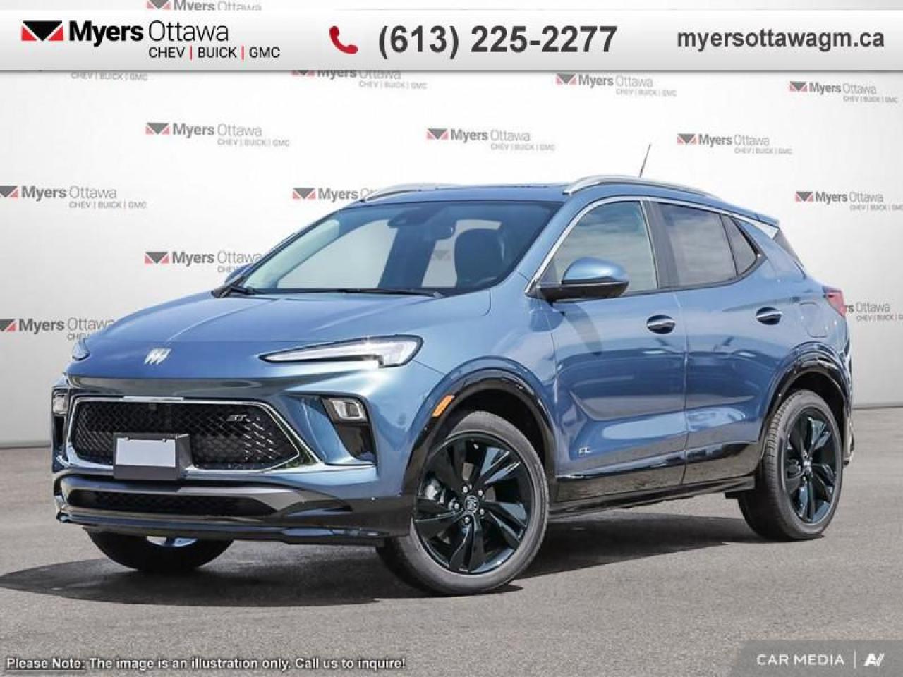 New 2025 Buick Encore GX Sport Touring  ST, AWD, OCEAN BLUE, GLOSS BLACK ALLOYS for sale in Ottawa, ON