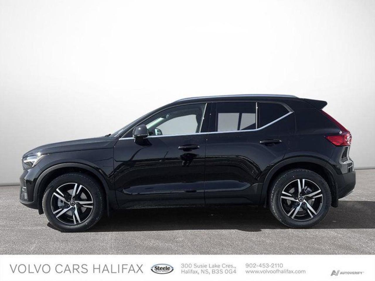 Delivers 30 Highway MPG and 23 City MPG! This Volvo XC40 boasts a Intercooled Turbo Gas/Electric I-4 2.0 L/120 engine powering this Automatic transmission. PANORAMIC SUN ROOF W/POWER OPERATION, ONYX BLACK METALLIC, FRONT & REAR MUD FLAPS.* This Volvo XC40 Features the Following Options *CLIMATE PACKAGE -inc: Heated Steering Wheel, Heated Rear Seat, Heated Windscreen Washers, Headlamp Cleaners , CHARCOAL, LEATHER UPHOLSTERY -inc: blond headliner w/driftwood inlays, Window Grid Diversity Antenna, Wheels: 18 5-Double Spoke Black Diamond-Cut Alloy, Volvo Cars App w/4 Year Subscription Emergency Sos, Voice Activated Dual Zone Front Automatic Air Conditioning, Valet Function, Trunk/Hatch Auto-Latch, Trip Computer, Transmission: 8-Speed Geartronic Automatic.* Visit Us Today *Stop by Volvo of Halifax located at 300 Susie Lake Crescent , Halifax, NS B3S0G4 for a quick visit and a great vehicle!