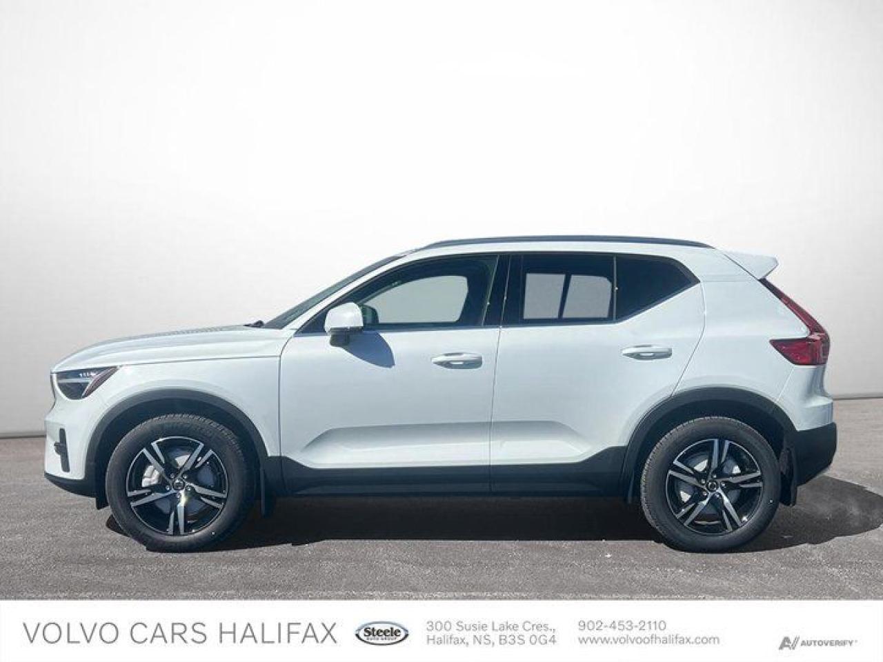 Boasts 30 Highway MPG and 23 City MPG! This Volvo XC40 delivers a Intercooled Turbo Gas/Electric I-4 2.0 L/120 engine powering this Automatic transmission. PANORAMIC SUN ROOF W/POWER OPERATION, FRONT & REAR MUD FLAPS, CRYSTAL WHITE METALLIC.*This Volvo XC40 Comes Equipped with These Options *CLIMATE PACKAGE -inc: Heated Steering Wheel, Heated Rear Seat, Heated Windscreen Washers, Headlamp Cleaners , CHARCOAL, LEATHER UPHOLSTERY -inc: blond headliner w/driftwood inlays, Window Grid Diversity Antenna, Wheels: 18 5-Double Spoke Black Diamond-Cut Alloy, Volvo Cars App w/4 Year Subscription Emergency Sos, Voice Activated Dual Zone Front Automatic Air Conditioning, Valet Function, Trunk/Hatch Auto-Latch, Trip Computer, Transmission: 8-Speed Geartronic Automatic.* Visit Us Today *For a must-own Volvo XC40 come see us at Volvo of Halifax, 300 Susie Lake Crescent , Halifax, NS B3S0G4. Just minutes away!