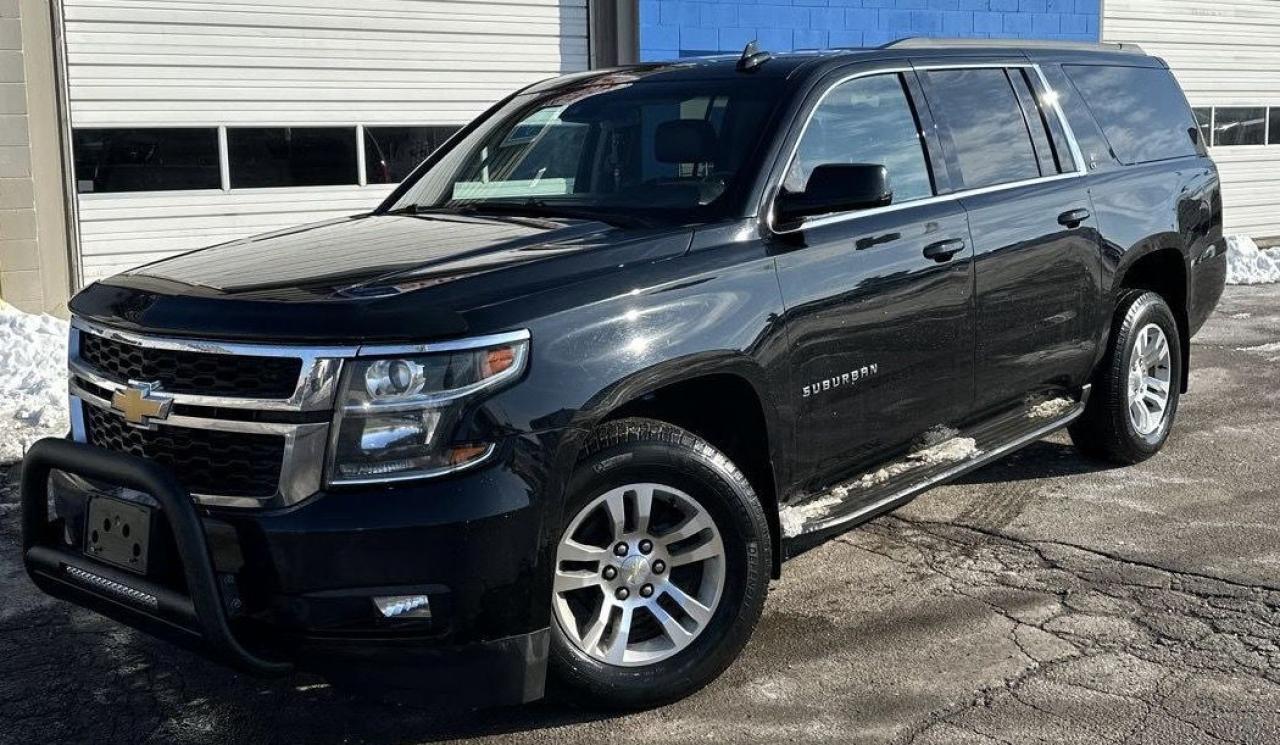 NEW ARRIVAL! Beautiful Black on Black Leather Interior 2017 Chevrolet Suburban LT. Local Ontario Vehicle. VERY CLEAN IN AND OUT! 5.3L V8. 8 Seater. Has 201,895 Kms. Runs Great. No issues. Loaded with Navigation System, Backup Camera, Heated Seats, Heated Steering Wheel, Push Button Start, Power Liftgate, Remote Starter, Power Fold 3rd Row Seat, Power Adjustable Pedals, Front and Rear Park Assist, Bluetooth, Running Boards, Fog Lights, 18-inch Alloy Wheels, Wireless Phone Charging, and More! <br/> <br/>  <br/> *Safety Certified at no extra cost* <br/> <br/>  <br/> *Welcome to get vehicle checked by any mechanic before purchase* <br/> <br/>  <br/> All in price : $27,499 plus HST and licensing <br/> <br/>  <br/> Call : 647-303-2585 or 647-631-8755 <br/> <br/>  <br/> E-mail : info@bramptonautocenter.ca <br/> <br/>  <br/> Brampton Auto Center <br/> 69 Eastern Avenue, Brampton ON, L6W 1X9. Unit 206 <br/> <br/>  <br/> Brampton Auto Center, welcomes you! Family owned dealership located in the GTA. We take pride in our work. Customer service is our priority. Full disclosure with honesty. We are OMVIC registered and proud member of the UCDA. You are welcomed to get the vehicle checked by any mechanic before purchase, for quality assurance. Financing available for all types of credit! Good, bad or no credit. No problem! We will get you approved. Warranty options available for any year, make or model! Contact dealer for more details. <br/>