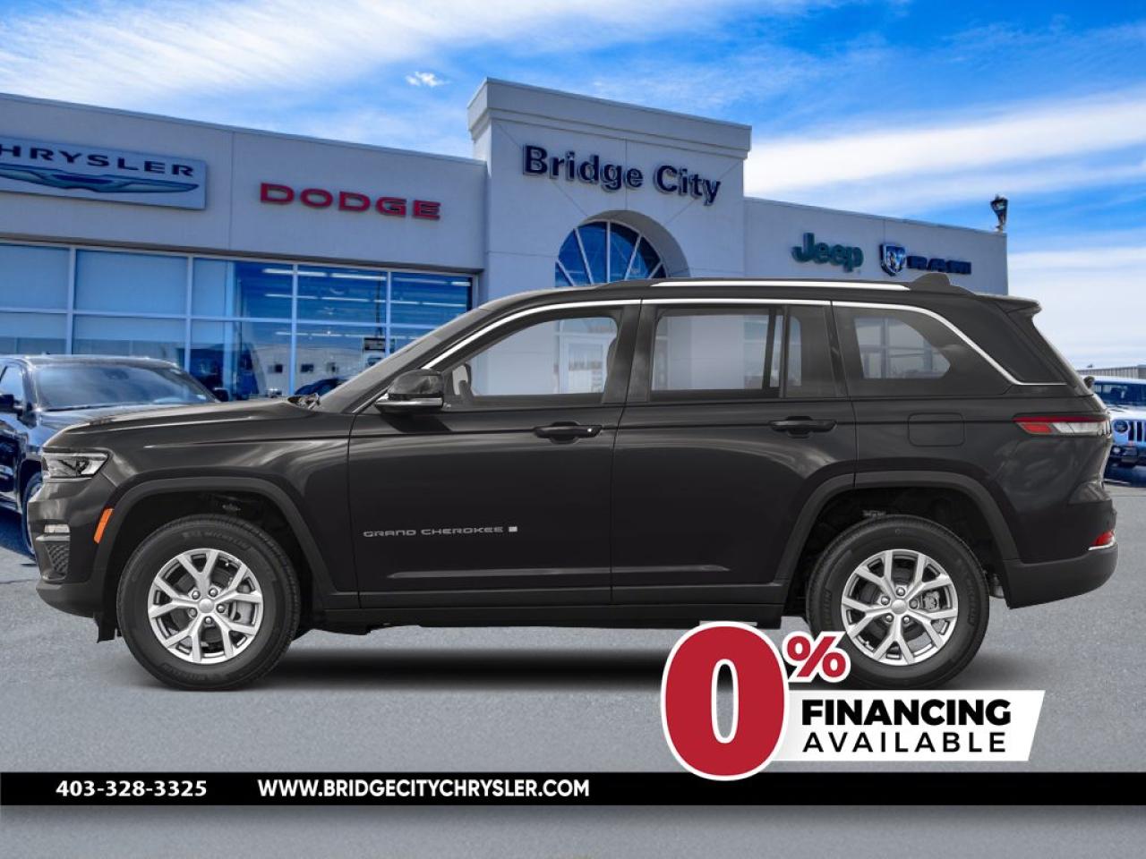 <b>Sunroof,  Black Appearance Package !</b><br> <br> <br> <br>  If you want a midsize SUV that does a little of everything, this Jeep Grand Cherokee is a perfect candidate. <br> <br>This 2025 Jeep Grand Cherokee is second to none when it comes to performance, safety, and style. Improving on its legendary design with exceptional materials, elevated craftsmanship and innovative design unites to create an unforgettable cabin experience. With plenty of room for your adventure gear, enough seats for your whole family and incredible off-road capability, this 2025 Jeep Grand Cherokee has you covered! <br> <br> This diamond black crystal pearl SUV  has an automatic transmission and is powered by a  293HP 3.6L V6 Cylinder Engine.<br> <br> Our Grand Cherokees trim level is Limited. Stepping up to this Cherokee Limited rewards you with a power liftgate for rear cargo access and remote engine start, with heated front and rear seats, a heated steering wheel, voice-activated dual-zone climate control, mobile hotspot capability, and a 10.1-inch infotainment system powered by Uconnect 5 Nav with inbuilt navigation, Apple CarPlay and Android Auto. Additional features also include adaptive cruise control, blind spot detection, ParkSense with rear parking sensors, lane departure warning with lane keeping assist, front and rear collision mitigation, and even more. This vehicle has been upgraded with the following features: Sunroof,  Black Appearance Package . <br><br> <br>To apply right now for financing use this link : <a href=https://www.bridgecitychrysler.com/pre-approval/ target=_blank>https://www.bridgecitychrysler.com/pre-approval/</a><br><br> <br/><br>As a premier Chrysler, Dodge, Jeep and RAM dealership, Bridge City Chrysler proudly offers an extensive selection of new and used vehicles to meet every drivers needs. Customers across Lethbridge, Fort Macleod, Taber, Claresholm, Coaldale, and beyond trust us for daily vehicle specials, certified service and parts, and a seamless online inventory experience. <br><br>
With competitive financing options and expert support, we make car buying easy and enjoyable. <br><br>

Ready to hit the road? Schedule your test drive today at Bridge City Chrysler, your trusted Chrysler, Dodge, Jeep and RAM dealer in Lethbridge, Alberta.<br><br> Vehicle pricing offer shown expire 2025-03-31. <br> Come by and check out our fleet of 60+ used cars and trucks and 160+ new cars and trucks for sale in Lethbridge.  o~o