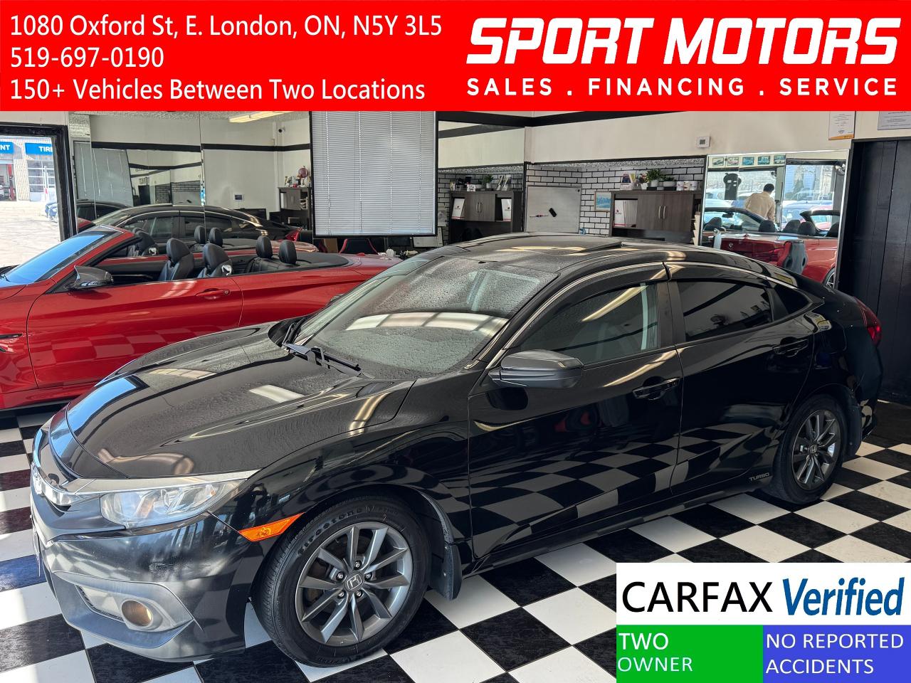 Used 2016 Honda Civic EX-T+Roof+New Tires+Camera+CLEAN CARFAX for sale in London, ON