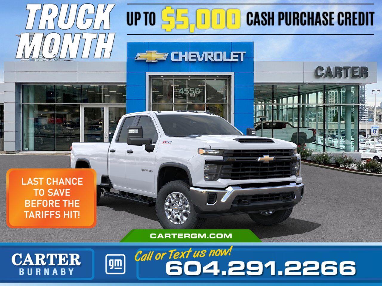 New 2025 Chevrolet Silverado 3500HD WORK TRUCK 4WD | Off-Road Pkg/Driver Assist Pkg for sale in Burnaby, BC