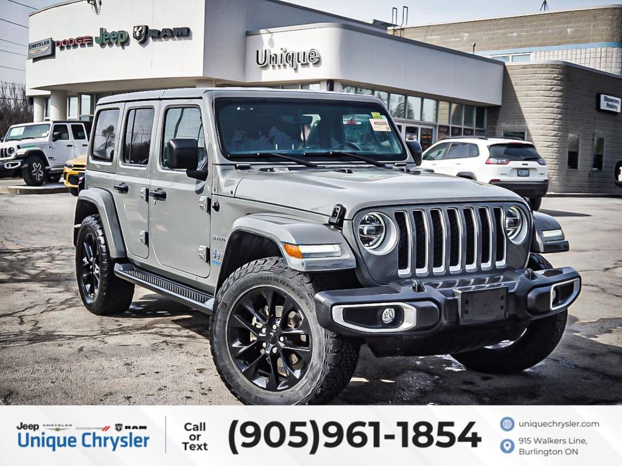 Used 2021 Jeep Wrangler 4xe Unlimited Sahara 4x4| DUAL TOP| 1 OWNER| LEATHER| for sale in Burlington, ON