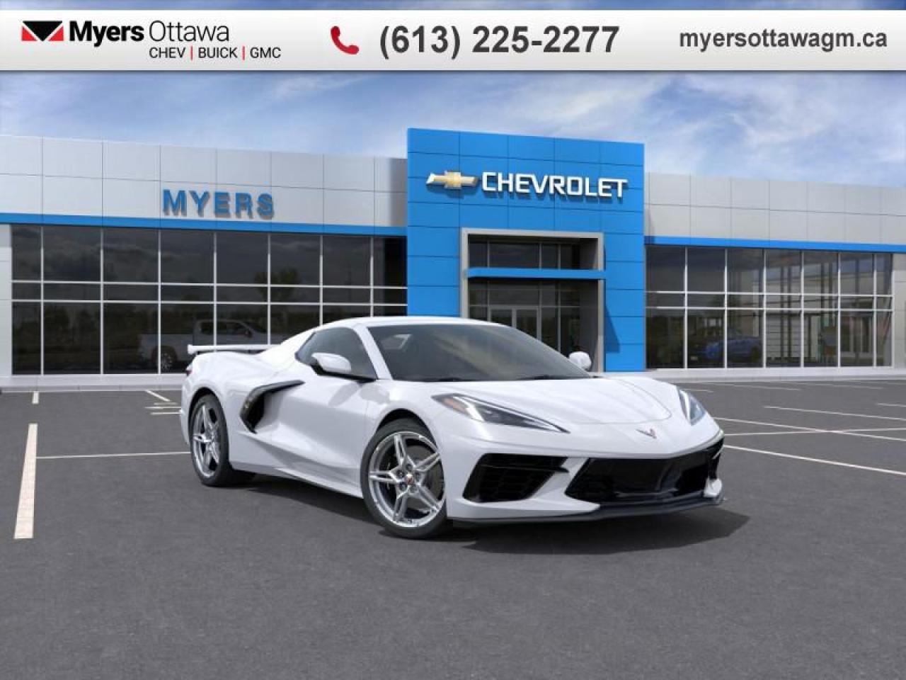 <b>SAVE $6500!</b><br>  <br> <br>PRE SPRING SALE! ALL IN STOCK 2025 CONVERTIBLES ARE $6500 OFF UNTIL SOLD OUT!!!<br><br>2025 ARTIC WHITE ON BLACK CONVERTIBLE IN ARTIC WHITE- Z51 PERFORMANCE PACKAGE <br> <br>With a lineage that stretches back to the 1950s, this Chevrolet Corvette is a mainstay of performance-car culture. Capability in the supercar range and surgically precise handling make the Corvette a track day monster, but its ride over rough tarmac is smooth and its cabin is comfortable enough for daily use. Storage areas behind the engine and in front of the cabin offer enough cargo space for a weekend away, and its exceptional prowess makes it a highly desirable sports car.<br> <br> This arctic white convertible  has an automatic transmission.<br><br> <br>To apply right now for financing use this link : <a href=https://creditonline.dealertrack.ca/Web/Default.aspx?Token=b35bf617-8dfe-4a3a-b6ae-b4e858efb71d&Lang=en target=_blank>https://creditonline.dealertrack.ca/Web/Default.aspx?Token=b35bf617-8dfe-4a3a-b6ae-b4e858efb71d&Lang=en</a><br><br> <br/>   5.49% financing for 84 months.  Incentives expire 2025-03-31.  See dealer for details. <br> <br><br> Come by and check out our fleet of 30+ used cars and trucks and 170+ new cars and trucks for sale in Ottawa.  o~o