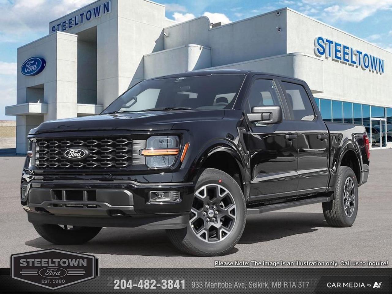 <b>Aluminum Wheels,  SYNC 4,  Remote Keyless Entry,  Mobile Hotspot,  Blind Spot Detection!</b><br> <br> <br> <br>We value your TIME, we wont waste it or your gas is on us!   We offer extended test drives and if you cant make it out to us we will come straight to you!<br> <br>  From powerful engines to smart tech, theres an F-150 to fit all aspects of your life. <br> <br>Just as you mold, strengthen and adapt to fit your lifestyle, the truck you own should do the same. The Ford F-150 puts productivity, practicality and reliability at the forefront, with a host of convenience and tech features as well as rock-solid build quality, ensuring that all of your day-to-day activities are a breeze. Theres one for the working warrior, the long hauler and the fanatic. No matter who you are and what you do with your truck, F-150 doesnt miss.<br> <br> This agate black metallic Crew Cab 4X4 pickup   has an automatic transmission and is powered by a  325HP 2.7L V6 Cylinder Engine.<br> <br> Our F-150s trim level is STX. This STX trim steps things up with upgraded aluminum wheels, along with great standard features such as class IV tow equipment with trailer sway control, remote keyless entry, cargo box lighting, and a 12-inch infotainment screen powered by SYNC 4 featuring SiriusXM satellite radio, Apple CarPlay, Android Auto and FordPass Connect 5G internet hotspot. Safety features also include blind spot detection, lane keep assist with lane departure warning, front and rear collision mitigation and automatic emergency braking. This vehicle has been upgraded with the following features: Aluminum Wheels,  Sync 4,  Remote Keyless Entry,  Mobile Hotspot,  Blind Spot Detection,  Lane Keep Assist,  Collision Mitigation. <br><br> View the original window sticker for this vehicle with this url <b><a href=http://www.windowsticker.forddirect.com/windowsticker.pdf?vin=1FTEW2LP3SKD59911 target=_blank>http://www.windowsticker.forddirect.com/windowsticker.pdf?vin=1FTEW2LP3SKD59911</a></b>.<br> <br>To apply right now for financing use this link : <a href=http://www.steeltownford.com/?https://CreditOnline.dealertrack.ca/Web/Default.aspx?Token=bf62ebad-31a4-49e3-93be-9b163c26b54c&La target=_blank>http://www.steeltownford.com/?https://CreditOnline.dealertrack.ca/Web/Default.aspx?Token=bf62ebad-31a4-49e3-93be-9b163c26b54c&La</a><br><br> <br/>   0% financing for 72 months. 1.99% financing for 84 months.  Incentives expire 2025-04-30.  See dealer for details. <br> <br>Family owned and operated in Selkirk for 35 Years.  <br>Steeltown Ford is located just 20 minutes North of the Perimeter Hwy, with an onsite banking center that offers free consultations. <br>Ask about our special dealer rates available through all major banks and credit unions.<br>Dealer retains all rebates, plus taxes, govt fees and Steeltown Protect Plus.<br>Steeltown Ford Protect Plus includes:<br>- Life Time Tire Warranty <br>Dealer Permit # 1039<br><br><br> Come by and check out our fleet of 100+ used cars and trucks and 160+ new cars and trucks for sale in Selkirk.  o~o