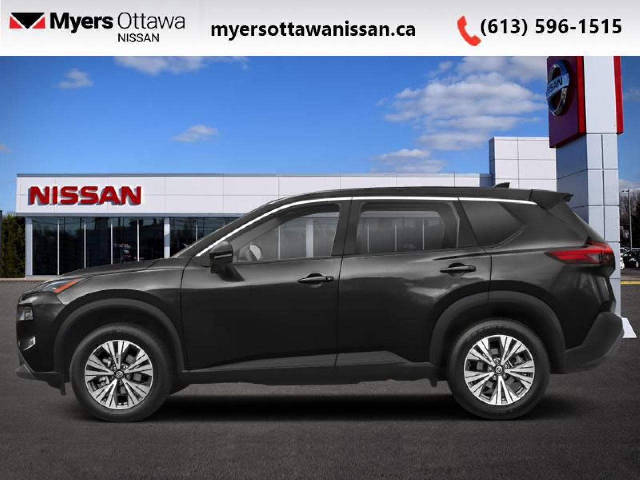 <b>Moonroof,  Apple CarPlay,  Android Auto,  Heated Seats,  Heated Steering Wheel!</b><br> <br>  Compare at $35015 - Our Price is just $33995! <br> <br>   Thrilling power when you need it and long distance efficiency when you dont, this 2023 Rogue has it all covered. This  2023 Nissan Rogue is fresh on our lot in Ottawa. <br> <br>Nissan was out for more than designing a good crossover in this 2023 Rogue. They were designing an experience. Whether your adventure takes you on a winding mountain path or finding the secrets within the city limits, this Rogue is up for it all. Spirited and refined with space for all your cargo and the biggest personalities, this Rogue is an easy choice for your next family vehicle.This  SUV has 47,866 kms. Its  black in colour  and is completely accident free based on the <a href=https://vhr.carfax.ca/?id=7QI+73rWFJpwtGZ4GztlekctnyPmapvm target=_blank>CARFAX Report</a> . It has an automatic transmission and is powered by a  201HP 1.5L 3 Cylinder Engine. <br> <br> Our Rogues trim level is SV Moonroof. Step up to this SV trim for the ProPILOT Assist suite of active safety features like lane keep assist, blind spot intervention, and the 360 degree around view monitor while the dual panel panoramic moonroof, wi-fi, remote start, and Nissan Intelligent Key provide next level comfort and convenience. Dial in adventure with the AWD terrain selector that keeps you rolling no matter the conditions. Go Rogue with driver assistance features like forward collision warning, emergency braking with pedestrian detection, lane departure warning, blind spot warning, high beam assist, driver alertness, and a rearview camera while heated seats, dual zone climate control, and a heated steering wheel bring amazing luxury. NissanConnect touchscreen infotainment with Apple CarPlay and Android Auto makes for an engaging experience. This vehicle has been upgraded with the following features: Moonroof,  Apple Carplay,  Android Auto,  Heated Seats,  Heated Steering Wheel,  Remote Start,  Aluminum Wheels. <br> <br>To apply right now for financing use this link : <a href=https://www.myersottawanissan.ca/finance target=_blank>https://www.myersottawanissan.ca/finance</a><br><br> <br/><br> Payments from <b>$546.78</b> monthly with $0 down for 84 months @ 8.99% APR O.A.C. ( Plus applicable taxes -  and licensing fees   ).  See dealer for details. <br> <br>Get the amazing benefits of a Nissan Certified Pre-Owned vehicle!!! Save thousands of dollars and get a pre-owned vehicle that has factory warranty, 24 hour roadside assistance and rates as low as 0.9%!!! <br>*LIFETIME ENGINE TRANSMISSION WARRANTY NOT AVAILABLE ON VEHICLES WITH KMS EXCEEDING 140,000KM, VEHICLES 8 YEARS & OLDER, OR HIGHLINE BRAND VEHICLE(eg. BMW, INFINITI. CADILLAC, LEXUS...)<br> Come by and check out our fleet of 40+ used cars and trucks and 70+ new cars and trucks for sale in Ottawa.  o~o