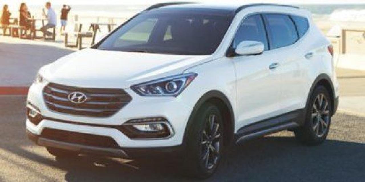 Come see this 2017 Hyundai Santa Fe Sport SE. Its Automatic transmission and Regular Unleaded I-4 2.4 L/144 engine will keep you going. This Hyundai Santa Fe Sport comes equipped with these options: TITANIUM SILVER, BLACK, LEATHER SEATING SURFACES, Wheels: 17 x 7 Aluminum Alloy, Trip Computer, Transmission: 6-Speed Automatic w/SHIFTRONIC -inc: OD lock-up torque converter and Drive Mode Select w/Eco, Normal and Sport mode, Trailer Wiring Harness, Tires: P235/65 R17 AS, Tailgate/Rear Door Lock Included w/Power Door Locks, Strut Front Suspension w/Coil Springs, and Streaming Audio. Test drive this vehicle at Capital Chevrolet Buick GMC Inc., 13103 Lake Fraser Drive SE, Calgary, AB T2J 3H5.