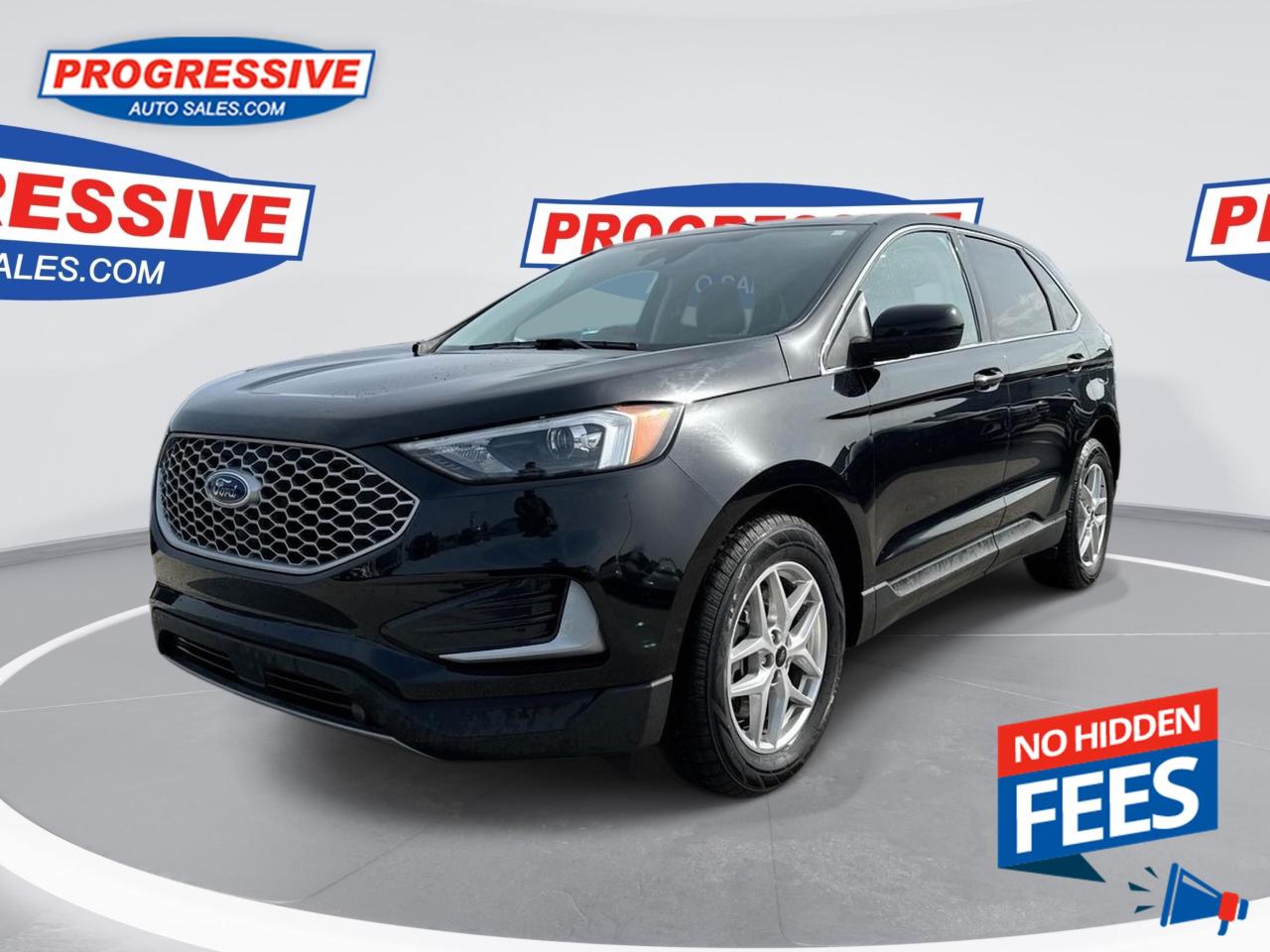 <b>Heated Seats,  Power Liftgate,  Apple CarPlay,  Android Auto,  Remote Start!</b><br> <br>    Change the game with the unique styling of the bold and beautiful Ford Edge. This  2023 Ford Edge is for sale today. <br> <br>With meticulous attention to detail and amazing style, the Ford Edge seamlessly integrates power, performance and handling with awesome technology to help you multitask your way through the challenges that life throws your way. Made for an active lifestyle and spontaneous getaways, the Ford Edge is as rough and tumble as you are. Push the boundaries and stay connected to the road with this sweet ride!This  SUV has 71,837 kms. Its  black in colour  . It has a 8 speed automatic transmission and is powered by a  250HP 2.0L 4 Cylinder Engine. <br> <br> Our Edges trim level is SEL. Stepping up to this SEL trim rewards you with plush heated front seats featuring power adjustment and lumbar support, a power liftgate for rear cargo access, a key fob with remote engine start and rear parking sensors, in addition to a 12-inch capacitive infotainment screen bundled with wireless Apple CarPlay and Android Auto, SiriusXM satellite radio, a 6-speaker audio setup, and 4G mobile hotspot internet connectivity. You and yours are assured of optimum road safety, with blind spot detection, rear cross traffic alert, pre-collision assist with automatic emergency braking, lane keeping assist, lane departure warning, forward collision alert, driver monitoring alert, and a rearview camera with an inbuilt washer. Also standard include proximity keyless entry, dual-zone climate control, 60-40 split front folding rear seats, LED headlights with automatic high beams, and even more. This vehicle has been upgraded with the following features: Heated Seats,  Power Liftgate,  Apple Carplay,  Android Auto,  Remote Start,  Ford Co-pilot360,  Lane Keep Assist. <br> To view the original window sticker for this vehicle view this <a href=http://www.windowsticker.forddirect.com/windowsticker.pdf?vin=2FMPK4J90PBA34697 target=_blank>http://www.windowsticker.forddirect.com/windowsticker.pdf?vin=2FMPK4J90PBA34697</a>. <br/><br> <br>To apply right now for financing use this link : <a href=https://www.progressiveautosales.com/credit-application/ target=_blank>https://www.progressiveautosales.com/credit-application/</a><br><br> <br/><br><br> Progressive Auto Sales provides you with the all the tools you need to find and purchase a used vehicle that meets your needs and exceeds your expectations. Our Sarnia used car dealership carries a wide range of makes and models for exceptionally low prices due to our extensive network of Canadian, Ontario and Sarnia used car dealerships, leasing companies and auction groups. </br>

<br> Our dealership wouldnt be where we are today without the great people in Sarnia and surrounding areas. If you have any questions about our services, please feel free to ask any one of our staff. If you want to visit our dealership, you can also find our hours of operation and location information on our Contact page. </br> o~o