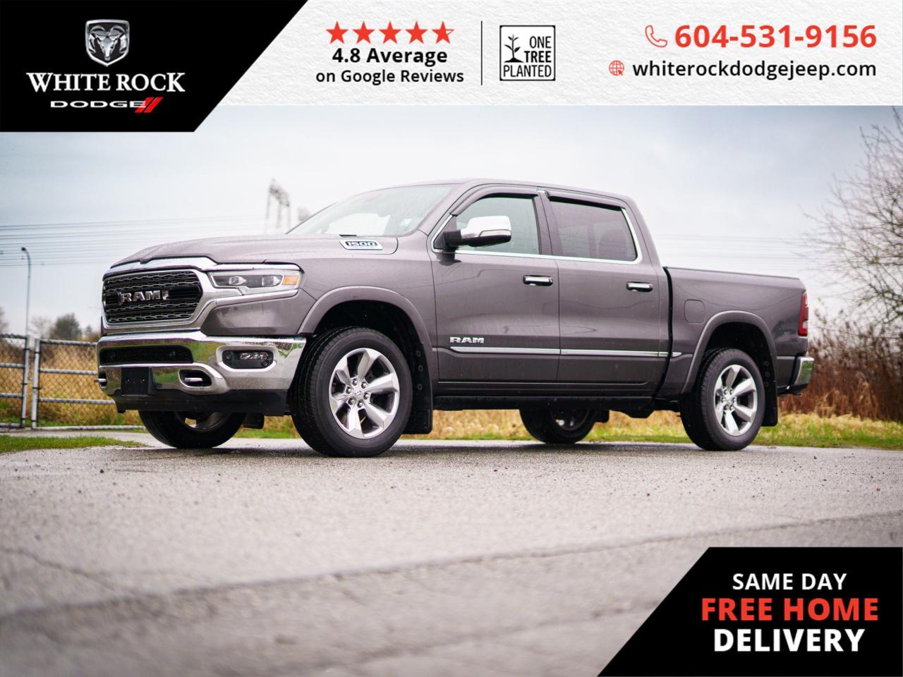 Are you ready to command the road in style? ALLOY WHEELS, NAVIGATION SYSTEM, HEATED FRONT SEATS, TRAILER HITCH  these are just a taste of the premium features this 2022 RAM 1500 Limited offers. Sit back in luxury with both heated and ventilated LEATHER upholstery, ensuring comfort in every season here in Surrey, BC. With an advanced NAVIGATION SYSTEM at your fingertips, youll navigate with ease and confidence, while the HEATED STEERING WHEEL adds a touch of warmth on those cooler mornings.<p><p>This sophisticated grey RAM 1500 Limited, a testament to power and refinement, is bolstered by a robust 5.7L 8Cyl engine paired with an 8-Speed A/T for smooth, responsive handling. The 4x4 capability stands ready to tackle a variety of terrains and conditions. A convenient POWER PASSENGER SEAT and POWER DRIVER SEAT provide effortless adjustment for the optimal driving experience.<p><p>Your safety is assured with features like TRACTION CONTROL, TRAILER SWAY CONTROL, and ABS BRAKES, all working harmoniously to keep you and your precious cargo secure. The TRAILER HITCH is ready for all your towing needs, supported by the sturdy TRAILER SWAY CONTROL to ensure stability on the move.<p><p>At your fingertips are controls for the AUDIO MEMORY settings and the ILLUMINATED ENTRY ensures a welcoming ambience on entry. Your passengers will appreciate the comfort of HEATED REAR SEATS, while the PANIC ALARM and REMOTE KEYLESS ENTRY add to the overall security and convenience.<p><p>This used vehicle, with an odometer reading of 80,125 kilometers, is not just a truck; its your next adventure partner, geared up with the best RAM has to offer in the LIMITED trim. Dont miss your chance to own this exceptional vehicle  its ready to accompany you on every journey.<p><p>Stock # R219953A