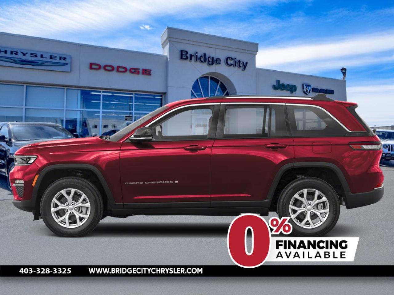 <b>Aluminum Wheels,  Heated Seats,  Heated Steering Wheel,  Mobile Hotspot,  Adaptive Cruise Control!</b><br> <br> <br> <br>  Thanks to its famous off-road grit, this 2025 Grand Cherokees ability goes much farther than the concrete jungle. <br> <br>This 2025 Jeep Grand Cherokee is second to none when it comes to performance, safety, and style. Improving on its legendary design with exceptional materials, elevated craftsmanship and innovative design unites to create an unforgettable cabin experience. With plenty of room for your adventure gear, enough seats for your whole family and incredible off-road capability, this 2025 Jeep Grand Cherokee has you covered! <br> <br> This velvet red pearl SUV  has an automatic transmission and is powered by a  293HP 3.6L V6 Cylinder Engine.<br> <br> Our Grand Cherokees trim level is Altitude. This Cherokee Altitude adds on upgraded aluminum wheels and body-colored front and rear bumpers, with great features such as heated front seats with a heated steering wheel, voice-activated dual zone climate control, mobile hotspot internet access, and an 8.4-inch infotainment screen powered by Uconnect 5. Assistive and safety features also include adaptive cruise control, blind spot detection, lane keeping assist with lane departure warning, front and rear collision mitigation, ParkSense front and rear parking sensors, and even more! This vehicle has been upgraded with the following features: Aluminum Wheels,  Heated Seats,  Heated Steering Wheel,  Mobile Hotspot,  Adaptive Cruise Control,  Blind Spot Detection,  Lane Keep Assist. <br><br> <br>To apply right now for financing use this link : <a href=https://www.bridgecitychrysler.com/pre-approval/ target=_blank>https://www.bridgecitychrysler.com/pre-approval/</a><br><br> <br/><br>As a premier Chrysler, Dodge, Jeep and RAM dealership, Bridge City Chrysler proudly offers an extensive selection of new and used vehicles to meet every drivers needs. Customers across Lethbridge, Fort Macleod, Taber, Claresholm, Coaldale, and beyond trust us for daily vehicle specials, certified service and parts, and a seamless online inventory experience. <br><br>
With competitive financing options and expert support, we make car buying easy and enjoyable. <br><br>

Ready to hit the road? Schedule your test drive today at Bridge City Chrysler, your trusted Chrysler, Dodge, Jeep and RAM dealer in Lethbridge, Alberta.<br><br> Vehicle pricing offer shown expire 2025-03-31. <br> Come by and check out our fleet of 60+ used cars and trucks and 160+ new cars and trucks for sale in Lethbridge.  o~o