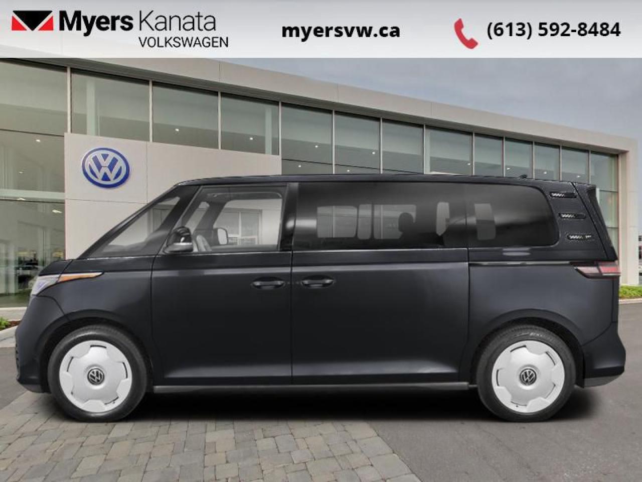 <br> <br>  Welcome. <br> <br><br> <br> This deep black pearl van  has an automatic transmission.<br> <br> Our ID. Buzzs trim level is 1st Edition 4MOTION. <br><br> <br>To apply right now for financing use this link : <a href=https://www.myersvw.ca/en/form/new/financing-request-step-1/44 target=_blank>https://www.myersvw.ca/en/form/new/financing-request-step-1/44</a><br><br> <br/>   0% financing for 24 months. 6.49% financing for 84 months. <br> Buy this vehicle now for the lowest bi-weekly payment of <b>$691.20</b> with $0 down for 84 months @ 6.49% APR O.A.C. ( taxes included, $1071 (OMVIC fee, Air and Tire Tax, Wheel Locks, Admin fee, Security and Etching) is included in the purchase price.    ).  Incentives expire 2025-03-31.  See dealer for details. <br> <br> <br>LEASING:<br><br>Estimated Lease Payment: $603 bi-weekly <br>Payment based on 7.49% lease financing for 60 months with $0 down payment on approved credit. Total obligation $78,513. Mileage allowance of 16,000 KM/year. Offer expires 2025-03-31.<br><br><br>Call one of our experienced Sales Representatives today and book your very own test drive! Why buy from us? Move with the Myers Automotive Group since 1942! We take all trade-ins - Appraisers on site!<br> Come by and check out our fleet of 40+ used cars and trucks and 110+ new cars and trucks for sale in Kanata.  o~o