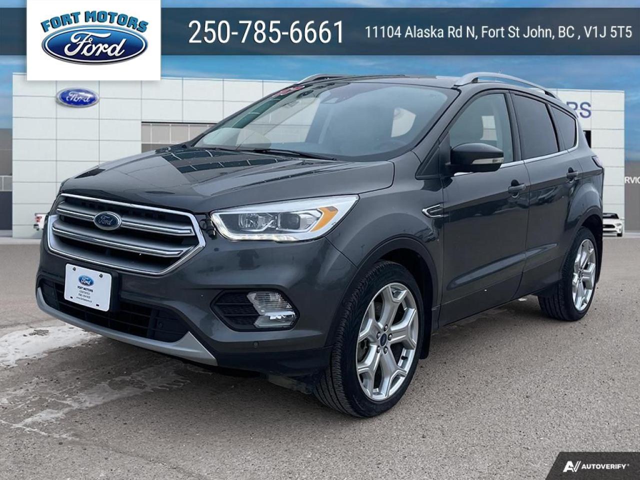 <p>This 2017 Ford Escape Titanium is a stylish and capable SUV thats ready for adventure. With its Magnetic exterior and Medium Light Stone Cloth interior, it offers a sophisticated look and feel.  Under the hood, youll find a powerful 2.0L EcoBoost engine paired with a smooth-shifting automatic transmission, providing plenty of power for both city driving and highway cruising.  This Escape Titanium is equipped with a 4-wheel drive system, ensuring confident handling in all weather conditions.  With only 67,931 km on the odometer, this Escape is just getting started.</p>
<p>At Fort Motors, were proud to offer this well-maintained Escape Titanium.  Its packed with features that enhance both comfort and safety.  Enjoy the convenience of a power liftgate, heated leather steering wheel, and a voice-activated dual-zone climate control system.  Stay connected with SYNC Connect, which allows you to remotely start your vehicle, lock/unlock doors, and more.  Safety is paramount with features like blind spot monitoring, rear collision warning, and a comprehensive suite of airbags.</p>
<p>This Escape Titanium is a perfect blend of style, performance, and practicality.  Visit Fort Motors today to experience it for yourself.</p>
<p><em>Powered by AutoIntelligence™ AI</em></p>
