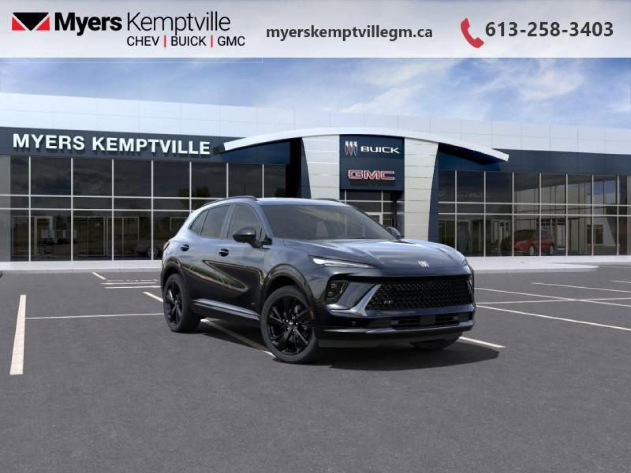 <b>Leather Seats,  360 Camera,  Wireless Charging Pad,  Power Liftgate,  Remote Start!</b><br> <br> <br> <br>At Myers, we believe in giving our customers the power of choice. When you choose to shop with a Myers Auto Group dealership, you dont just have access to one inventory, youve got the purchasing power of an entire auto group behind you!<br> <br>  This Buick Envision makes every drive purposeful and personal. <br> <br>This Buick Envision has the space and versatility to get away with anything. Built to inspire confidence, this Envision doesnt just get you there, it helps you be your best. As boundless as your own imagination, this Envision was designed to inspire you with every drive. <br> <br> This ebony twilgt SUV  has an automatic transmission and is powered by a  228HP 2.0L 4 Cylinder Engine.<br> <br> Our Envisions trim level is Sport Touring. This trim steps things up with perforated leather seats and 20-inch carbon flash metallic alloy wheels, along with standard features such as power liftgate for rear cargo access, an HD surround vision system, a wireless charging pad for mobile devices, and an ultra-wide infotainment screen with wireless Apple CarPlay and Android Auto. Safety features include adaptive cruise control, blind zone steering assist, lane keep assist with lane departure warning, rear park assist, and rear cross traffic braking. Additional features also include remote engine start, keyless open, a heated steering wheel, heated front seats, and even more. This vehicle has been upgraded with the following features: Leather Seats,  360 Camera,  Wireless Charging Pad,  Power Liftgate,  Remote Start,  Heated Steering Wheel,  Adaptive Cruise Control. <br><br> <br>To apply right now for financing use this link : <a href=https://www.myerskemptvillegm.ca/finance/ target=_blank>https://www.myerskemptvillegm.ca/finance/</a><br><br> <br/>   Incentives expire 2025-03-31.  See dealer for details. <br> <br>Your journey to better driving experiences begins in our inventory, where youll find a stunning selection of brand-new Chevrolet, Buick, and GMC models. If youre looking to get additional luxuries at a wallet-friendly price, dont just pick pre-owned -- choose from our selection of over 300 Myers Approved used vehicles! Our incredible sales team will match you with the car, truck, or SUV thats got everything youre looking for, and much more. o~o