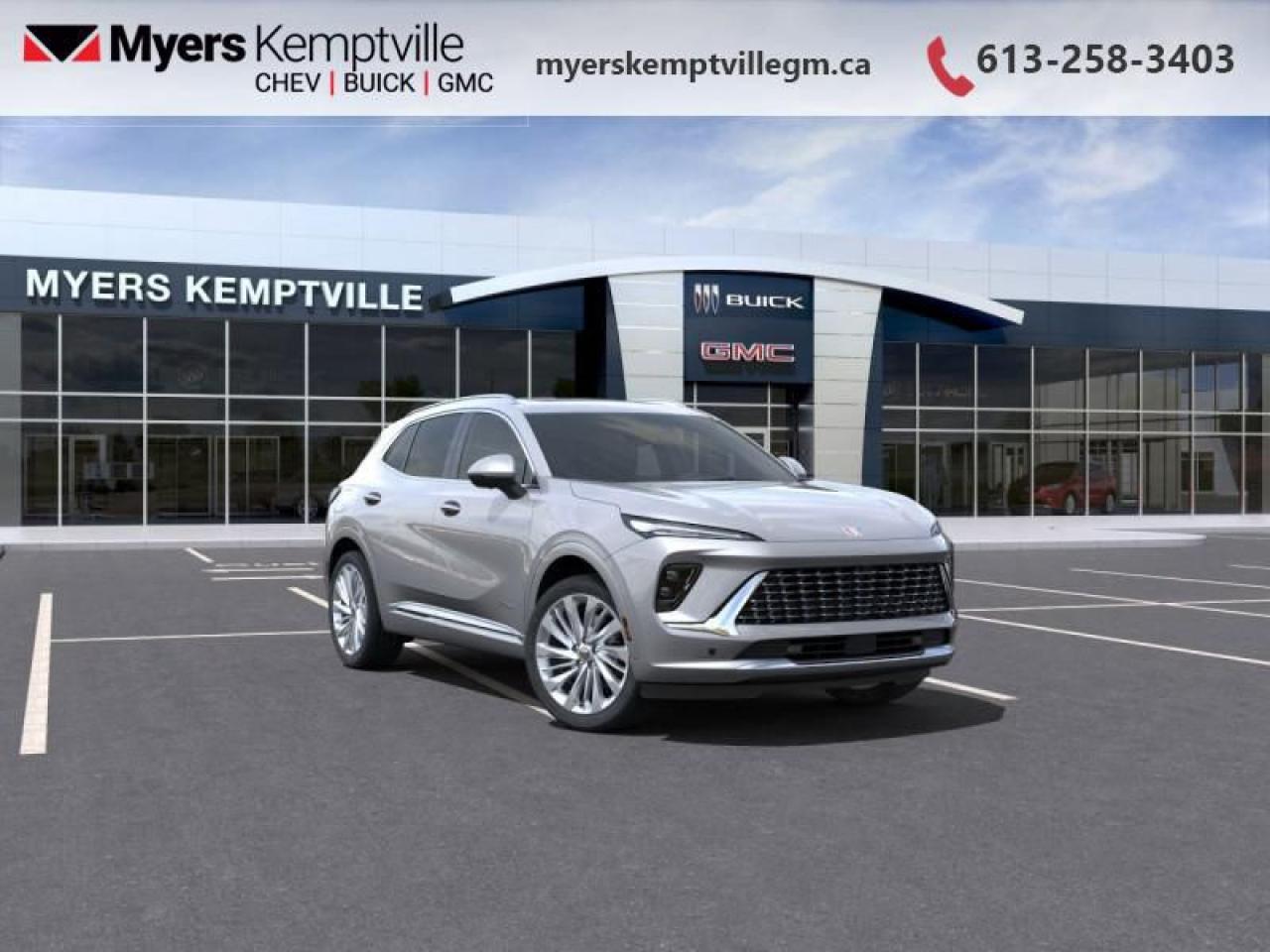 <b>Sunroof,  Cooled Seats,  HUD,  Bose Premium Audio,  Leather Seats!</b><br> <br> <br> <br>At Myers, we believe in giving our customers the power of choice. When you choose to shop with a Myers Auto Group dealership, you dont just have access to one inventory, youve got the purchasing power of an entire auto group behind you!<br> <br>  The possibilities are endless and seamless in this versatile Buick Envision. <br> <br>This Buick Envision has the space and versatility to get away with anything. Built to inspire confidence, this Envision doesnt just get you there, it helps you be your best. As boundless as your own imagination, this Envision was designed to inspire you with every drive. <br> <br> This moonstone gry SUV  has an automatic transmission and is powered by a  228HP 2.0L 4 Cylinder Engine.<br> <br> Our Envisions trim level is Avenir.  This range-topping Avenir trim rewards you with a panoramic sunroof, ventilated and heated leather seats with massage function, a drivers head up display, and a sonorous 9-speaker Bose premium audio. Also standard include a power liftgate for rear cargo access, an HD surround vision system, a wireless charging pad for mobile devices, and an ultra-wide infotainment screen with wireless Apple CarPlay and Android Auto. Safety features include adaptive cruise control, blind zone steering assist, lane keep assist with lane departure warning, rear park assist, and rear cross traffic braking. Additional features also include remote engine start, keyless open, a heated steering wheel, and even more. This vehicle has been upgraded with the following features: Sunroof,  Cooled Seats,  Hud,  Bose Premium Audio,  Leather Seats,  360 Camera,  Wireless Charging Pad. <br><br> <br>To apply right now for financing use this link : <a href=https://www.myerskemptvillegm.ca/finance/ target=_blank>https://www.myerskemptvillegm.ca/finance/</a><br><br> <br/>   Incentives expire 2025-03-31.  See dealer for details. <br> <br>Your journey to better driving experiences begins in our inventory, where youll find a stunning selection of brand-new Chevrolet, Buick, and GMC models. If youre looking to get additional luxuries at a wallet-friendly price, dont just pick pre-owned -- choose from our selection of over 300 Myers Approved used vehicles! Our incredible sales team will match you with the car, truck, or SUV thats got everything youre looking for, and much more. o~o