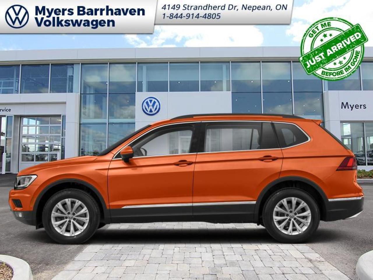 <b>Aluminum Wheels,  Rear View Camera,  Touchscreen,  Remote Keyless Entry,  Bluetooth!</b><br> <br>    More options, more legroom, more power! There is more of everything in the new 2018 Volkswagen Tiguan. This  2018 Volkswagen Tiguan is fresh on our lot in Nepean. <br> <br>The 2018 Volkswagen Tiguan is completely redesigned and much more refined this year. With a more aggressive and masculine front hood, and all around design tweaks, the new Tiguan is becoming the undisputed king of the city streets. There is more of everything in the new Tiguan including more legroom, more options to choose from and more power.  The new and improved Tiguan is the best choice for a new compact SUV.This  SUV has 137,258 kms. Its  orange in colour  and is completely accident free based on the <a href=https://vhr.carfax.ca/?id=JEYKP+kzw39xMO8HQDtb5WrXamNJS9OJ target=_blank>CARFAX Report</a> . It has an automatic transmission and is powered by a  184HP 2.0L 4 Cylinder Engine.  <br> <br> Our Tiguans trim level is Trendline 4MOTION. The all new redesigned and reinvented 2018 Volkswagen Tiguan Trendline 4MOTION comes equipped with much more adding a huge value for your money. Options include all wheel drive, hill hold control, hill descent control, brake assist, aluminum alloy wheels, heated side mirrors with turn signal indicators, tailgate and door power locks, 6.5 inch touchscreen mated to 6 speakers, App-Connect smart phone integration, USB input, Bluetooth, front bucket seats, remote keyless entry, cruise control, air conditioning, power windows front and rear, a back up camera and an impressive array of passenger safety airbags. This vehicle has been upgraded with the following features: Aluminum Wheels,  Rear View Camera,  Touchscreen,  Remote Keyless Entry,  Bluetooth. <br> <br>To apply right now for financing use this link : <a href=https://www.barrhavenvw.ca/en/form/new/financing-request-step-1/44 target=_blank>https://www.barrhavenvw.ca/en/form/new/financing-request-step-1/44</a><br><br> <br/><br> Buy this vehicle now for the lowest bi-weekly payment of <b>$145.06</b> with $0 down for 72 months @ 9.99% APR O.A.C. ((Plus applicable taxes and fees - Some conditions apply to get approved at the mentioned rate)     ).  See dealer for details. <br> <br>We are your premier Volkswagen dealership in the region. If youre looking for a new Volkswagen or a car, check out Barrhaven Volkswagens new, pre-owned, and certified pre-owned Volkswagen inventories. We have the complete lineup of new Volkswagen vehicles in stock like the GTI, Golf R, Jetta, Tiguan, Atlas Cross Sport, Volkswagen ID.4 electric vehicle, and Atlas. If you cant find the Volkswagen model youre looking for in the colour that you want, feel free to contact us and well be happy to find it for you. If youre in the market for pre-owned cars, make sure you check out our inventory. If you see a car that you like, contact 844-914-4805 to schedule a test drive.<br> Come by and check out our fleet of 30+ used cars and trucks and 90+ new cars and trucks for sale in Nepean.  o~o