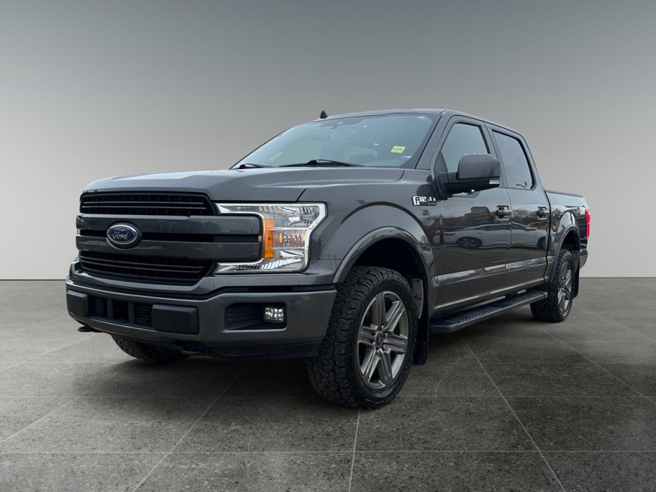 <b>Leather Seats,  Cooled Seats,  Aluminum Wheels,  Apple CarPlay,  Android Auto!</b><br> <br> We sell high quality used cars, trucks, vans, and SUVs in Saskatoon, Regina, Prince Albert and overall Saskatchewan area.<br> <br>   Smart engineering, impressive tech, and rugged styling make the F-150 hard to pass up. This  2020 Ford F-150 is for sale today. <br> <br>The perfect truck for work or play, this versatile Ford F-150 gives you the power you need, the features you want, and the style you crave! With high-strength, military-grade aluminum construction, this F-150 cuts the weight without sacrificing toughness. The interior design is first class, with simple to read text, easy to push buttons and plenty of outward visibility.This  Crew Cab 4X4 pickup  has 166,002 kms. Its  dark grey in colour  . It has a 10 speed automatic transmission and is powered by a  325HP 2.7L V6 Cylinder Engine.  <br> <br> Our F-150s trim level is Lariat. This luxurious Ford F-150 Lariat comes loaded with premium features such as leather heated and cooled seats, body coloured exterior accents, a proximity key with push button start, dynamic hitch assist and Ford Co-Pilot360 that features pre-collision assist, automatic emergency braking and rear parking sensors. Enhanced features also includes unique aluminum wheels, SYNC 3 with enhanced voice recognition featuring Apple CarPlay and Android Auto, FordPass Connect 4G LTE, power adjustable pedals, a powerful audio system with SiriusXM radio, cargo box lights, a smart device remote engine start, dual zone climate control and a handy rear view camera to help when backing out of tight spaces.<br> To view the original window sticker for this vehicle view this <a href=http://www.windowsticker.forddirect.com/windowsticker.pdf?vin=1FTEW1EPXLKF06427 target=_blank>http://www.windowsticker.forddirect.com/windowsticker.pdf?vin=1FTEW1EPXLKF06427</a>. <br/><br> <br/><br><h3 style=margin-top: -20px;>More about the Dealership:</h3><br>

Looking for a <i>used car dealership in Saskatchewan</i> you can truly count on? With over <b>50 years in the auto industry</b>, weve earned a solid reputation built on trust, quality service, and lasting customer relationships.<br><br>

Our team is here to guide you through every step of your car-buying journey - from car-buying expert advice to <b>flexible financing</b> through our <b>Credit Repair program</b>. With over 100 well-priced used vehicles in stock, we make it easy for you to drive home happy. We offer <b>Free Delivery</b> anywhere in Saskatchewan.<br><br>

As the trusted used car dealership in Saskatoon, Regina, Prince Albert; we are committed to an excellent customer experience. <br><br> o~o