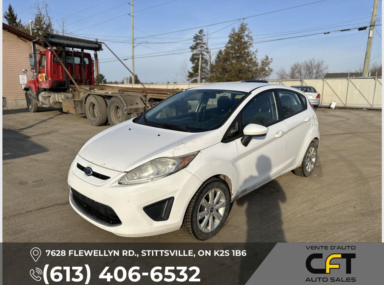 2012 Ford Fiesta <br/> - $3199 + HST and Licensing  <br/> <br/>  <br/> Ask about our other cars for sale! <br/> <br/>  <br/> We take trade ins! <br/> <br/>  <br/> <br/>  <br/> The motor vehicle sold under this contract is being sold as-is and is not represented as being in road worthy condition, mechanically sound or maintained at any guaranteed level of quality. The vehicle may not be fit for use as a means of transportation and may require substantial repairs at the purchasers expense. It may not be possible to register the vehicle to be driven in its current condition. <br/>