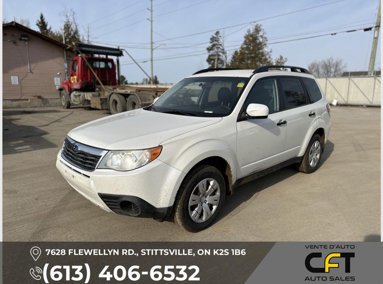 2009 Subaru Forester AWD <br/> - $4199 + HST and Licensing  <br/> <br/>  <br/> Needs Brakes <br/> <br/>  <br/> Ask about our other cars for sale! <br/> <br/>  <br/> We take trade ins! <br/> <br/>  <br/> <br/>  <br/> The motor vehicle sold under this contract is being sold as-is and is not represented as being in road worthy condition, mechanically sound or maintained at any guaranteed level of quality. The vehicle may not be fit for use as a means of transportation and may require substantial repairs at the purchasers expense. It may not be possible to register the vehicle to be driven in its current condition. <br/>