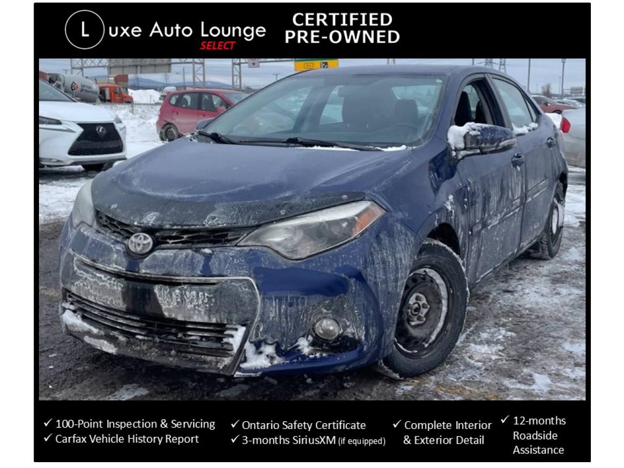 <p>WOWWWW RARE!!! Hard-to-find manual transmission Corolla S!! ONE OWNER VEHICLE!!!!  Features include: power sunroof, heated seats, back-up camera, alloy wheels, touch-screen radio, bluetooth hands-free, remote keyless entry, power group, air conditioning and more!</p><p><span style=color: #333333; font-family: Work Sans, sans-serif; font-size: 16px; white-space: pre-wrap; caret-color: #333333; background-color: #ffffff;>This vehicle comes Luxe certified select pre-owned, which includes: 100-point inspection & servicing, oil lube and filter change, Ontario safety certificate, Available Luxe Assurance Package, complete interior and exterior detailing, Carfax Verified vehicle history report, guaranteed one key (additional keys may be purchased at time of sale) and FREE 90-day SiriusXM satellite radio trial (on factory-equipped vehicles)! </span><span style=background-color: #ffffff; color: #333333; font-family: Work Sans, sans-serif; font-size: 16px; caret-color: #333333; white-space-collapse: preserve;>Remember, we built our business on quality, trust, service, and we deliver. PERIOD.</span></p><p><span style=background-color: #ffffff; color: #333333; font-family: Work Sans, sans-serif; font-size: 16px; caret-color: #333333; white-space-collapse: preserve;>Priced at ONLY $117 bi-weekly with $1500 down over 60 months at 7.99% (cost of borrowing is $1899 per $10000 financed) OR cash purchase price of $13995 (both prices are plus HST and licensing). Call today and book your test drive appointment!</span></p>