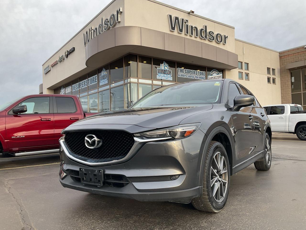 Recent Arrival!

Gray 2017 Mazda CX-5 Grand Touring AWD 6-Speed Automatic SKYACTIV® 2.5L 4-Cylinder DOHC 16V

**CARPROOF CERTIFIED**.

* PLEASE SEE OUR MAIN WEBSITE FOR MORE PICTURES AND CARFAX REPORTS * Buy in confidence at WINDSOR CHRYSLER with our 95-point safety inspection by our certified technicians. Searching for your upgrade has never been easier. You will immediately get the low market price based on our market research, which means no more wasted time shopping around for the best price, Its time to drive home the most car for your money today. OVER 100 Pre-Owned Vehicles in Stock! Our Finance Team will secure the Best Interest Rate from one of out 20 Auto Financing Lenders that can get you APPROVED! Financing Available For All Credit Types! Whether you have Great Credit, No Credit, Slow Credit, Bad Credit, Been Bankrupt, On Disability, Or on a Pension, we have options. Looking to just sell your vehicle? We buy all makes and models let us buy your vehicle. Proudly Serving Windsor, Essex, Leamington, Kingsville, Belle River, LaSalle, Amherstburg, Tecumseh, Lakeshore, Strathroy, Stratford, Leamington, Tilbury, Essex, St. Thomas, Waterloo, Wallaceburg, St. Clair Beach, Puce, Riverside, London, Chatham, Kitchener, Guelph, Goderich, Brantford, St. Catherines, Milton, Mississauga, Toronto, Hamilton, Oakville, Barrie, Scarborough, and the GTA.