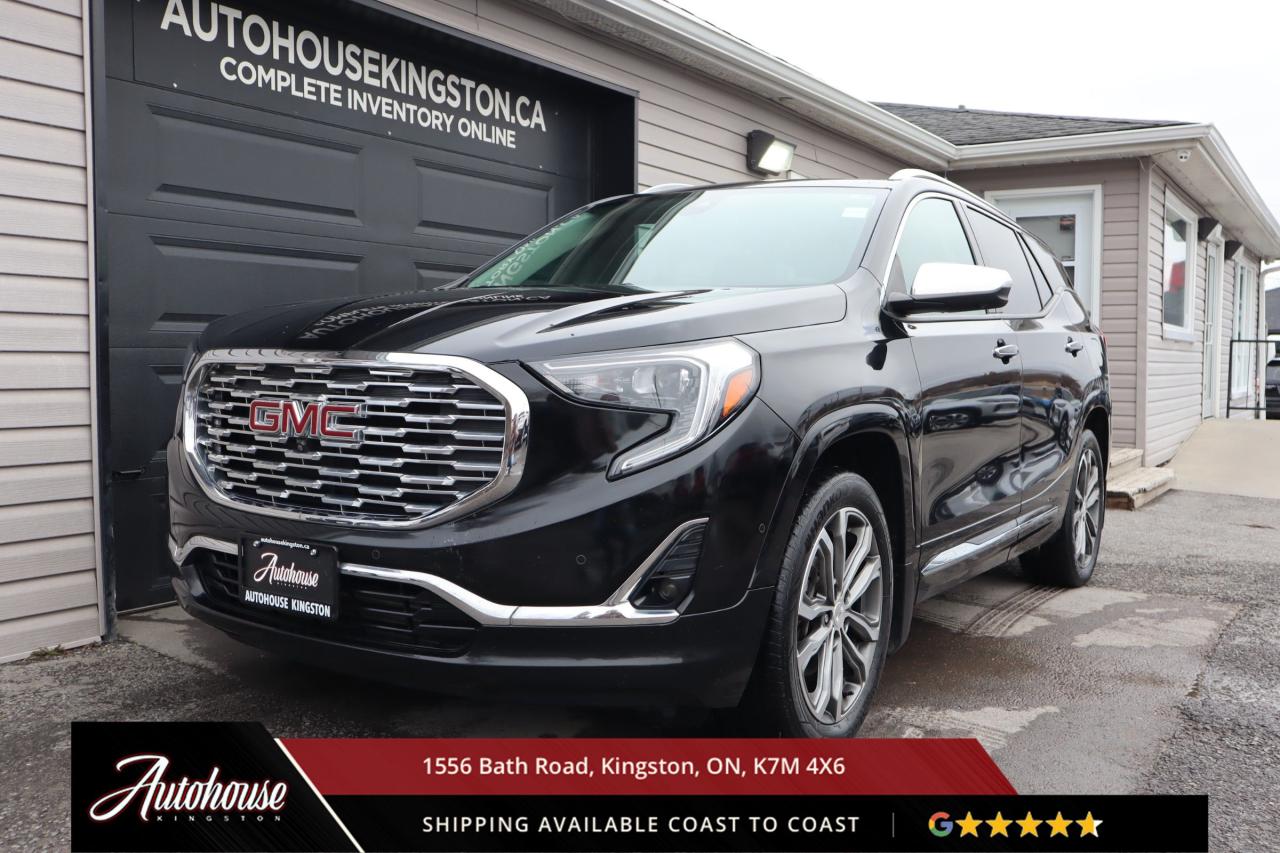 The 2020 GMC Terrain Denali is loaded with a 2.0L Turbocharged Inline 4-cylinder engine getting AWD: 11.2 L/100 km city / 8.5 L/100 km highway mileage. Perforated leather-appointed seating surfaces with Denali embroidery, Heated and ventilated front seats, GMC Infotainment System with an 8-inch touchscreen display, Apple CarPlay® and Android Auto compatibility, Built-in navigation system, Wireless charging pad, Keyless entry with push-button start, Remote engine start, Rearview camera with surround vision and so much more! <p>**PLEASE CALL OR TEXT TO BOOK YOUR TEST DRIVE! THIS WILL ALLOW US TO HAVE THE VEHICLE READY BEFORE YOU ARRIVE. THANK YOU!**</p>

<p>WE FINANCE!! Click through to AUTOHOUSEKINGSTON.CA for a quick and secure credit application!<p>

<p> <strong> Fees Associate with vehicle Purchase at Autohouse </strong> <p>
<p>  All vehicles sold at Autohouse Kingston are subject to a $699 Administration Fee. In order to comply with Ontario Legislation this fee will get a different title depending on the deal structure. </p>
<p> <strong> On Financed Deals: </strong>  We must call this a Finance Fee. It will be a separate line item on the documentation. This fee has already been included with any payment quote advertised by Autohouse Kingston. </p>
<p> <strong>  On Cash Deals: </strong>We must call this a Cash Purchase Surcharge. It will be added to the selling price of the vehicle on the documentation.  </p>

<p> <strong> OMVIC FEE </strong> </p>
<p> Ontario Motor Vehicle Industry Council <strong>charges each person in Ontario $12.50 when they make a vehicle purchase.</strong> This is added to a compensation fund with OMVIC. Should a motor vehicle dealer act in bad faith or outside of legislative guidelines OMVIC will seek action on the clients behalf. </p>

<p> <strong> Licensing Fee </strong> </p>
<p> Autohouse Kingston will facilitate the registration of your new vehicle with Service Ontario. We simply ask to be reimbursed for the cost of registration. This is a common practice when purchasing a vehicle.  <strong> $32 </strong> to attach your existing license plates to your new vehicle. <strong> $59 </strong> to purchase and register new license plates to your new vehicle. Heavy-duty and Commercial Vehicles have varying costs of registration depending on weight and usage. 


<p><strong> Autohouse Kingston Inclusions Explained </strong> </p>
<p><strong> Safety Inspection </strong> Autohouse Kingston will perform an Ontario Safety Standards Inspection on each vehicle at time of sale. Any repairs required to meet Ontario Safety Standards will be done at the expense of Autohouse Kingston and are included in our advertised price. </p>
<p><strong> Oil Change</strong> Autohouse Kingston will change the engine oil and filter on each vehicle at the time of sale. </p>
<p><strong> Keys </strong> Autohouse Kingston guarantees at least 1 operational key with each vehicle. In the case that a client would like additional keys they will be made available at our industry wholesale pricing. </p>
<p><strong> Vehicle History</strong> CarFax Vehicle History Reports are readily available on our website with every vehicle listing. If for some reason this report does now show, just ask. We are happy to provide clients with everything required for them to make an informed decision. </p>
<p><strong> Fuel  & Detail </strong> Each vehicle will be delivered to its new owner with at least half a tank of fuel and will be fully detailed prior to the client taking delivery. </p>


<p>Autohouse Kingston is a locally-owned family business that has served Kingston and the surrounding area for more than 30 years. We operate with transparency and provide family-like service to all our clients. At Autohouse Kingston we work with more than 20 lenders to offer you the best possible financing options. Please ask how you can add a warranty and vehicle accessories to your monthly payment.</p>

<p>We are located at 1556 Bath Rd, just east of Gardiners Rd, in Kingston. Come in for a test drive and speak to our sales staff, who will look after all your automotive needs with a friendly, low-pressure approach. Get approved and drive away in your new ride today!</p>


<p>Office - 613-634-3262</p>

<p>Kyle Hollett (Sales) - Extension 104 - Cell - 613-985-5953; kyle@autohousekingston.ca</p>


<p>Arham Amirullah (Finance Manager) - Extension 103 - Cell - 613-360-2780; arham@autohousekingston.ca</p>