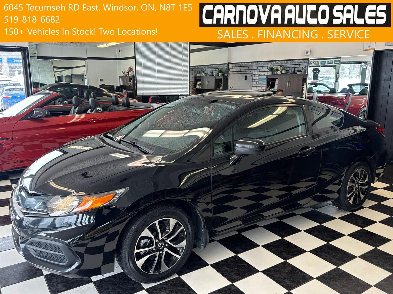 2015 Honda Civic EX+Roof+Camera+New Tires+Brakes+A/C+Cruise Photo0