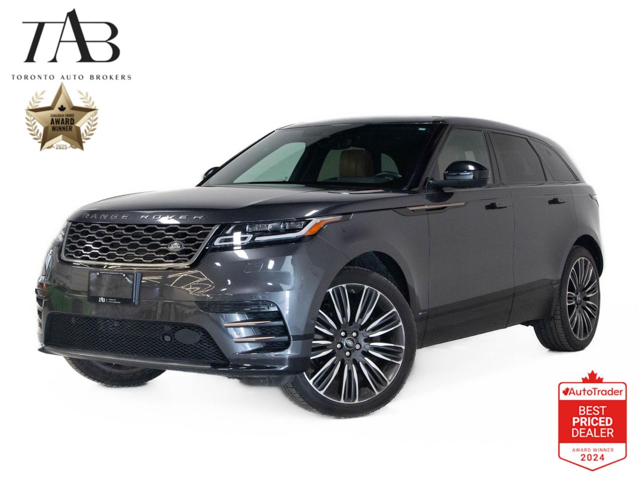 This beautiful 2020 Land Rover Range Rover Velar P380 R-Dynamic HSE is a local Ontario vehicle with a clean CARFAX report. Combining refined luxury with exhilarating performance, this SUV offers advanced technology, premium comfort, and dynamic driving capabilities.

Key Features Include:

3.0L V6 Supercharged Engine
Meridian Surround Sound System (16 Speakers, 825W)
Panoramic Sunroof
Massage Front Seats
Heated & Cooled Front Seats
Hard Drive Navigation with Real-Time Traffic
Adaptive Cruise Control & Lane Keeping Assist
Blind Spot Monitoring & Rearview Camera
Power-Adjustable Tilt & Telescopic Steering Wheel
Rain-Sensing Wipers & Ambient Lighting

NOW OFFERING 3 MONTH DEFERRED FINANCING PAYMENTS ON APPROVED CREDIT. 

WE OFFER THE BEST FINANCE RATES, AND DONT CHARGE ANY FINANCING FEE 

Looking for a top-rated pre-owned luxury car dealership in the GTA? Look no further than Toronto Auto Brokers (TAB)! Were proud to have won multiple awards, including the 2024 AutoTrader Best Priced Dealer, the 2024 CarGurus Award, the 2025 Top Choice Award, the 2025 Canadian Choice Award, the 2024 Three Best Rated Dealer Award, and many more!

With 30 years of experience serving the Greater Toronto Area, TAB is a respected and trusted name in the pre-owned luxury car industry. Our 30,000 sq.Ft indoor showroom is home to a wide range of luxury vehicles from top brands like BMW, Mercedes-Benz, Audi, Porsche, Land Rover, Jaguar, Aston Martin, Bentley, Maserati, and more. And we dont just serve the GTA, were proud to offer our services to all cities in Canada, including Vancouver, Montreal, Calgary, Edmonton, Winnipeg, Saskatchewan, Halifax, and more.

At TAB, were committed to providing a no-pressure environment and honest work ethics. As a family-owned and operated business, we treat every customer like family and ensure that every interaction is a positive one. Come experience the TAB Lifestyle at its truest form, luxury car buying has never been more enjoyable and exciting!

We offer a variety of services to make your purchase experience as easy and stress-free as possible. From competitive and simple financing and leasing options to extended warranties, aftermarket services, and full history reports on every vehicle, we have everything you need to make an informed decision. We welcome every trade, even if youre just looking to sell your car without buying, and when it comes to financing or leasing, we offer same day approvals, with access to over 50 lenders, including all of the banks in Canada. Feel free to check out your own Equifax credit score without affecting your credit score, simply click on the Equifax tab above and see if you qualify.

So if youre looking for a luxury pre-owned car dealership in Toronto, look no further than TAB! We proudly serve the GTA, including Toronto, Etobicoke, Woodbridge, North York, York Region, Vaughan, Thornhill, Richmond Hill, Mississauga, Scarborough, Markham, Oshawa, Peteborough, Hamilton, Newmarket, Orangeville, Aurora, Brantford, Barrie, Kitchener, Niagara Falls, Oakville, Cambridge, Kitchener, Waterloo, Guelph, London, Windsor, Orillia, Pickering, Ajax, Whitby, Durham, Cobourg, Belleville, Kingston, Ottawa, Montreal, Vancouver, Winnipeg, Calgary, Edmonton, Regina, Halifax, and more.

Call us today or visit our website to learn more about our inventory and services. And remember, all prices exclude applicable taxes and licensing, and vehicles can be certified at an additional cost of $799.


Awards:
  * JD Power Canada Automotive Performance, Execution and Layout (APEAL) Study