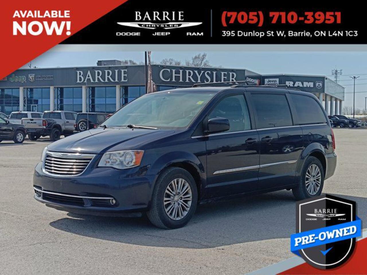 Recent Arrival!| Fresh Oil Change!, | Full Interior & Exterior Detail!, Black/Light Greystone Leather.True Blue Pearlcoat 2016 Chrysler Town & Country Touring-L 4D Passenger Van Pentastar 3.6L V6 VVT 6-Speed Automatic FWDHave a trade? We take any year and model! Bring in your old vehicle for a free appraisal. Allow us to give you a tour of our indoor 50-car indoor showroom!! We are located at 395 Dunlop Street West in Barrie.