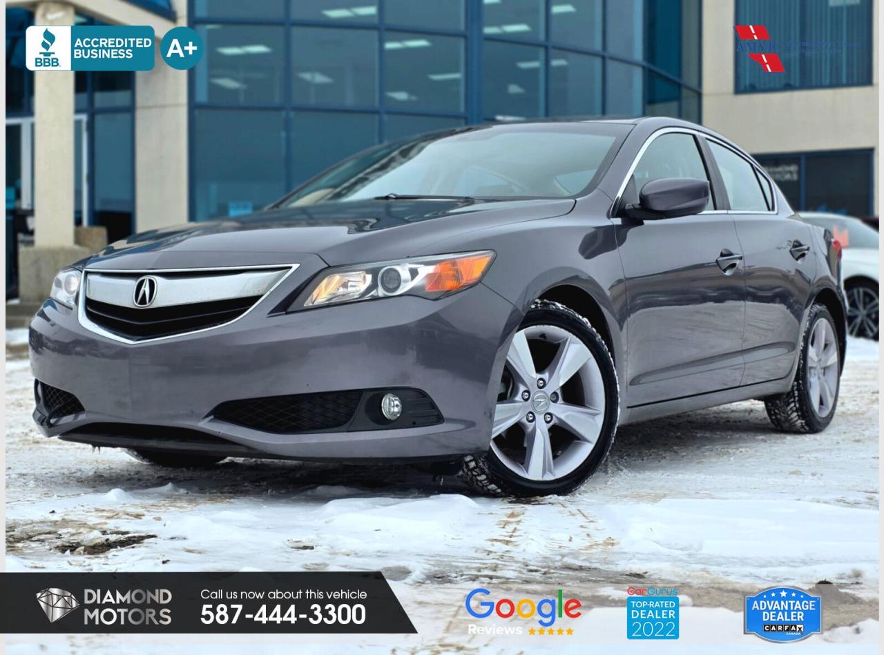 2.4L 4 CYLINDER, NO ACCIDENTS, ONE OWNER, LEATHER, SUNROOF, CRUISE CONTROL, BRAND NEW TIRES, BACKUP CAMERA, BLUETOOTH, HEATED SEATS, KEYLESS ENTRY, TWO SETS OF KEYS, AND MUCH MORE! <br/> <br/>  <br/> Just Arrived 2015 Acura ILX Premium Pkg Grey has 114,517 KM on it. 2L 4 Cylinder Engine engine, Front-Wheel Drive, Automatic transmission, 5 Seater passengers, on special price for $17,900.00. <br/> <br/>  <br/> Book your appointment today for Test Drive. We offer contactless Test drives & Virtual Walkarounds. Stock Number: 25093 <br/> <br/>  <br/> At Diamond Motors, we are dedicated to providing you with an outstanding car-buying experience, offering quality pre-owned vehicles at prices that fit your budget. Our transparent and honest approach means you can expect straightforward guidance without any high-pressure sales tactics. We believe in building lasting relationships with our customers by offering personalized service tailored to your needs. From the moment you step onto our lot, our team is here to support you every step of the way, ensuring you leave confident in your decision. Trust, integrity, and customer satisfaction are the foundation of everything we do. <br/> <br/>  <br/> Why choose us? <br/>  <br/> Certified Pre-Owned Vehicles <br/> Family Owned & Operated <br/> Finance Available <br/> Extended Warranty <br/> Vehicles Priced to Sell <br/> No Pressure Environment <br/> Inspection & Carfax Report <br/> Professionally Detailed Vehicles <br/> Full Disclosure Guaranteed <br/> AMVIC Licensed <br/> BBB Accredited Business <br/> CarGurus Top-rated Dealer 2022 & 2024 <br/> <br/>  <br/> Phone to schedule an appointment @ 587-444-3300 or simply browse our inventory online www.diamondmotors.ca or come and see us at our location at <br/> 3403 93 street NW, Edmonton, T6E 6A4 <br/> <br/>  <br/> To view the rest of our inventory: <br/> www.diamondmotors.ca/inventory <br/> <br/>  <br/> All vehicle features must be confirmed by the buyer before purchase to confirm accuracy. All vehicles have an inspection work order and accompanying Mechanical fitness assessment. All vehicles will also have a Carproof report to confirm vehicle history, accident history, salvage or stolen status, and jurisdiction report. <br/>